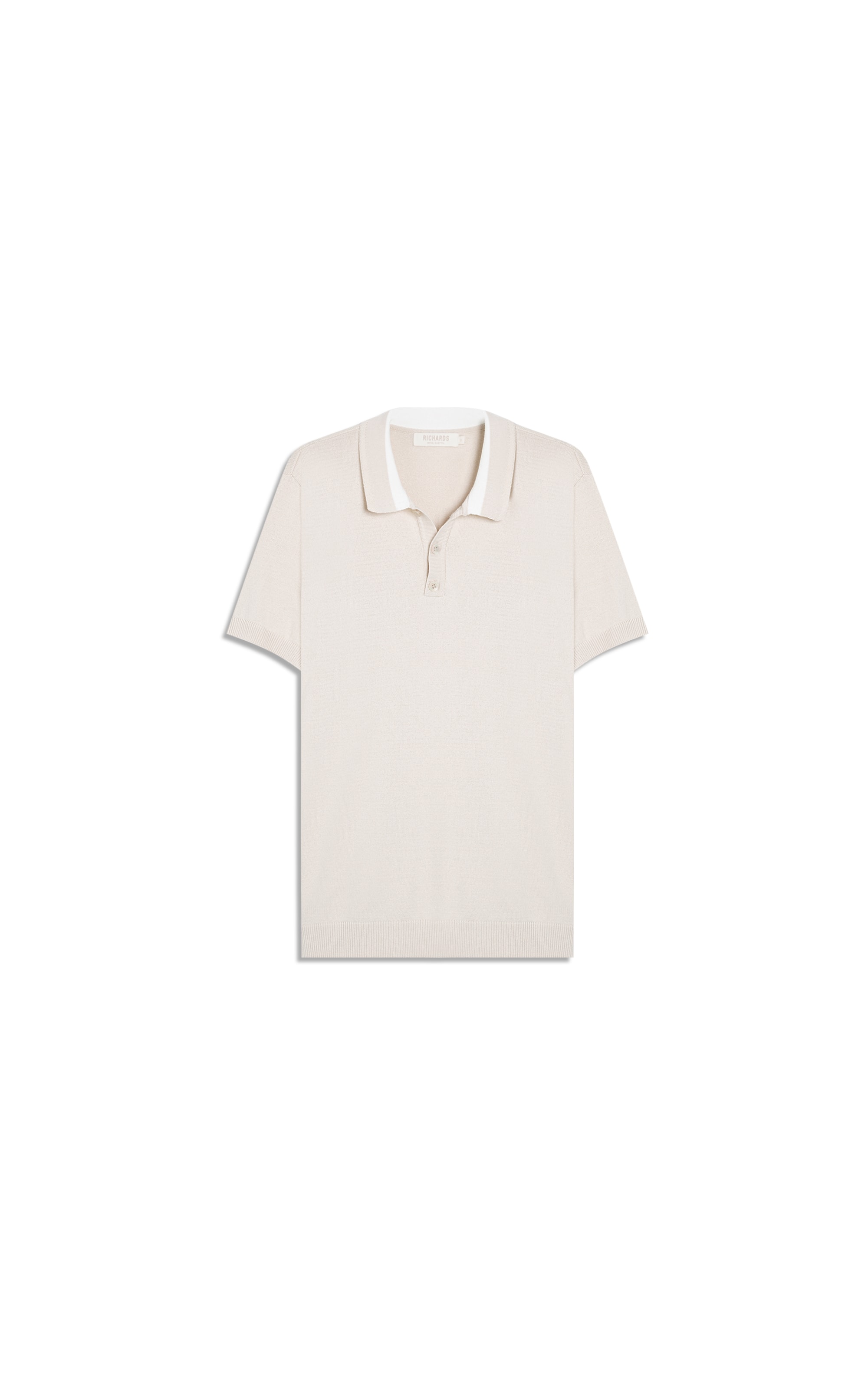 Tricot Polo Milo Bicolor Modal Areia