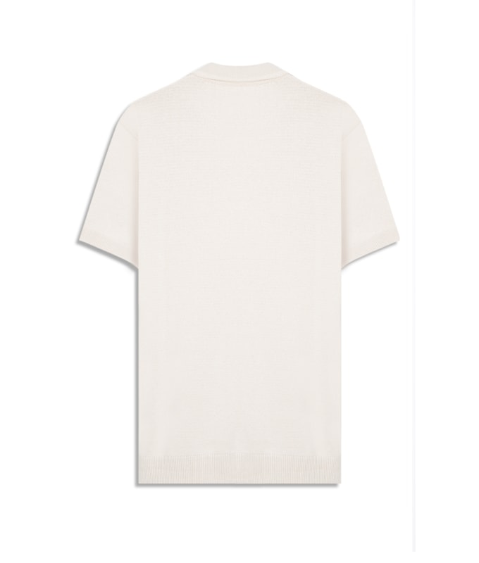 Tricot Polo Milo Bicolor Modal Areia