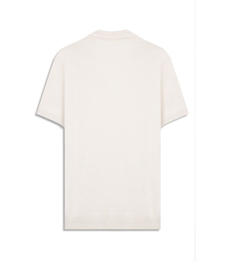 Tricot Polo Milo Bicolor Modal Areia