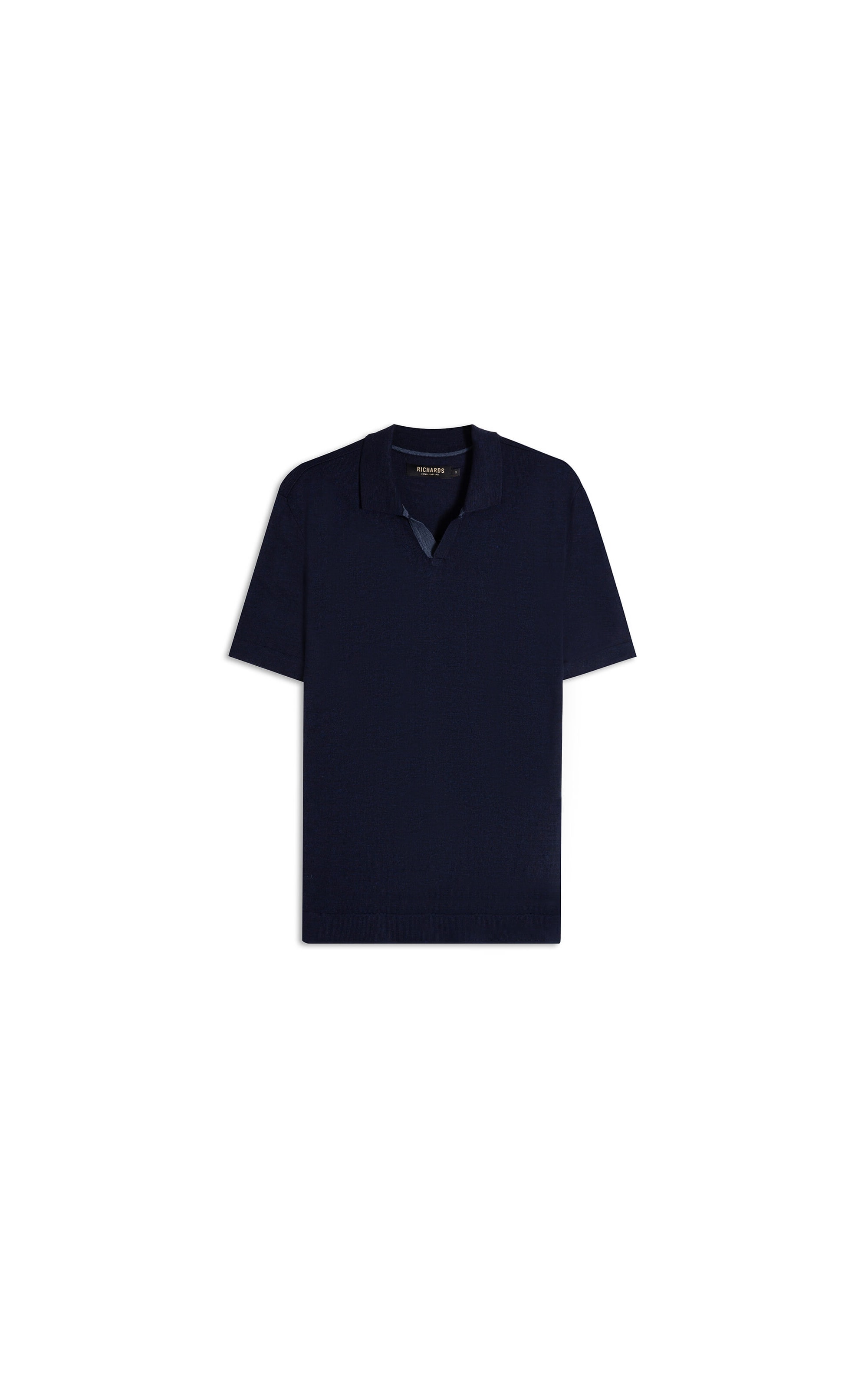 Tricot Polo Mm Mescla Bicolor Marinho Mescla