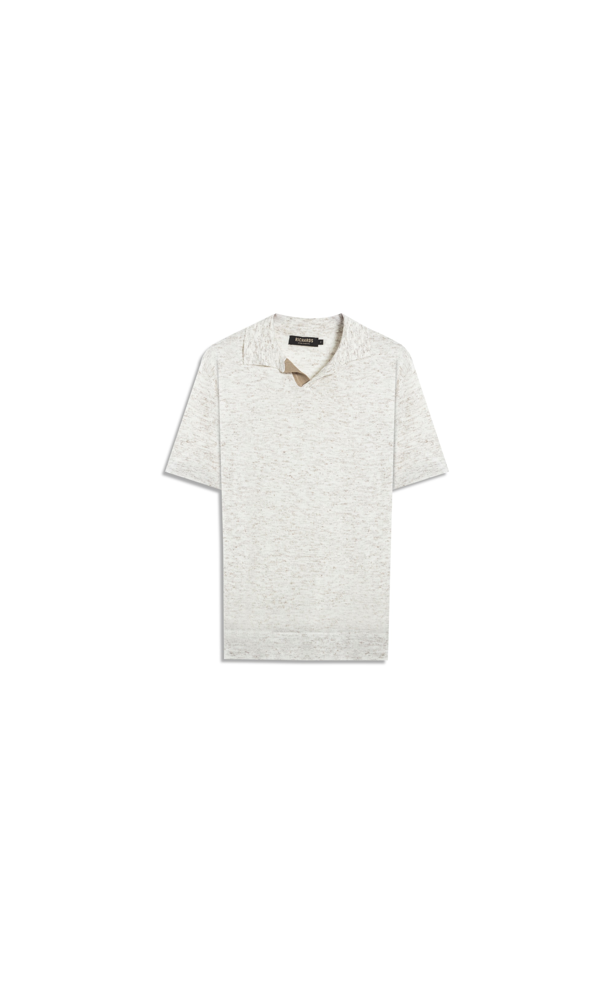 Tricot Polo Mm Mescla Bicolor Natural
