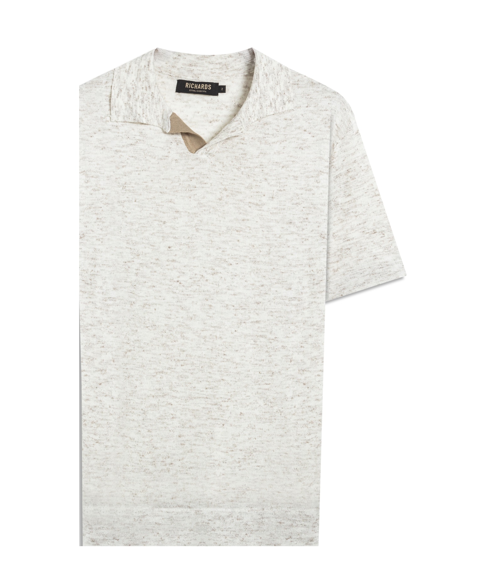 Tricot Polo Mm Mescla Bicolor Natural