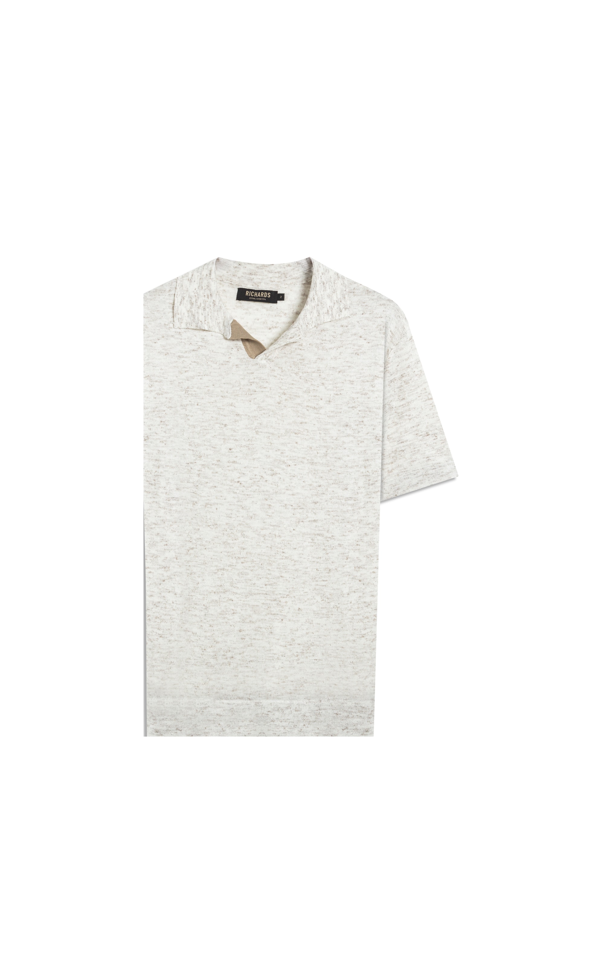 Tricot Polo Mm Mescla Bicolor Natural