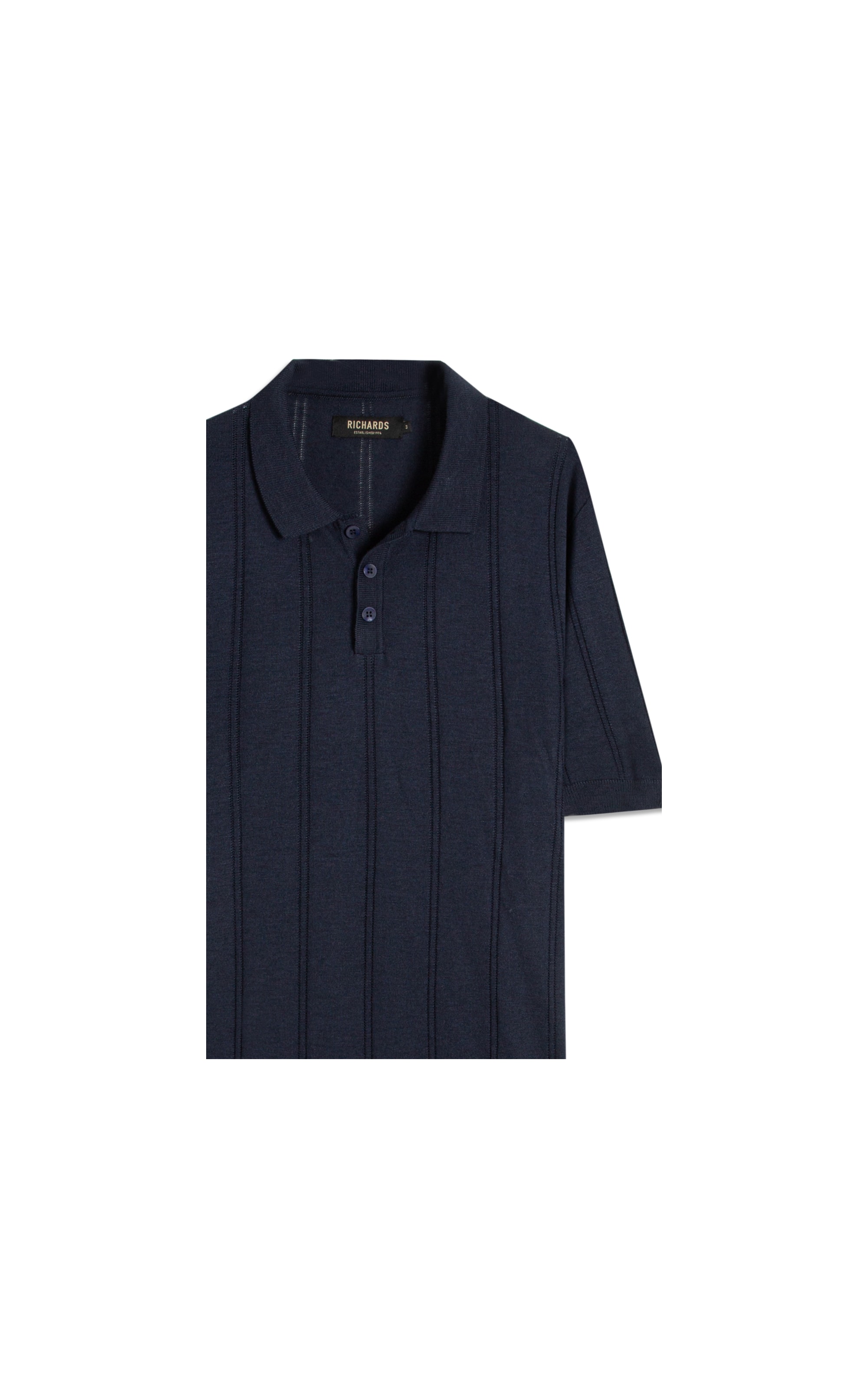 Tricot Polo Monza Mescla Marinho Mescla