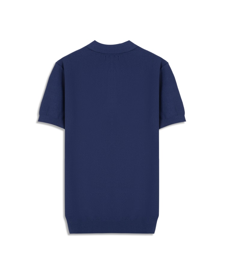 Tricot Polo Navi Falso Piquet Mc Marinho