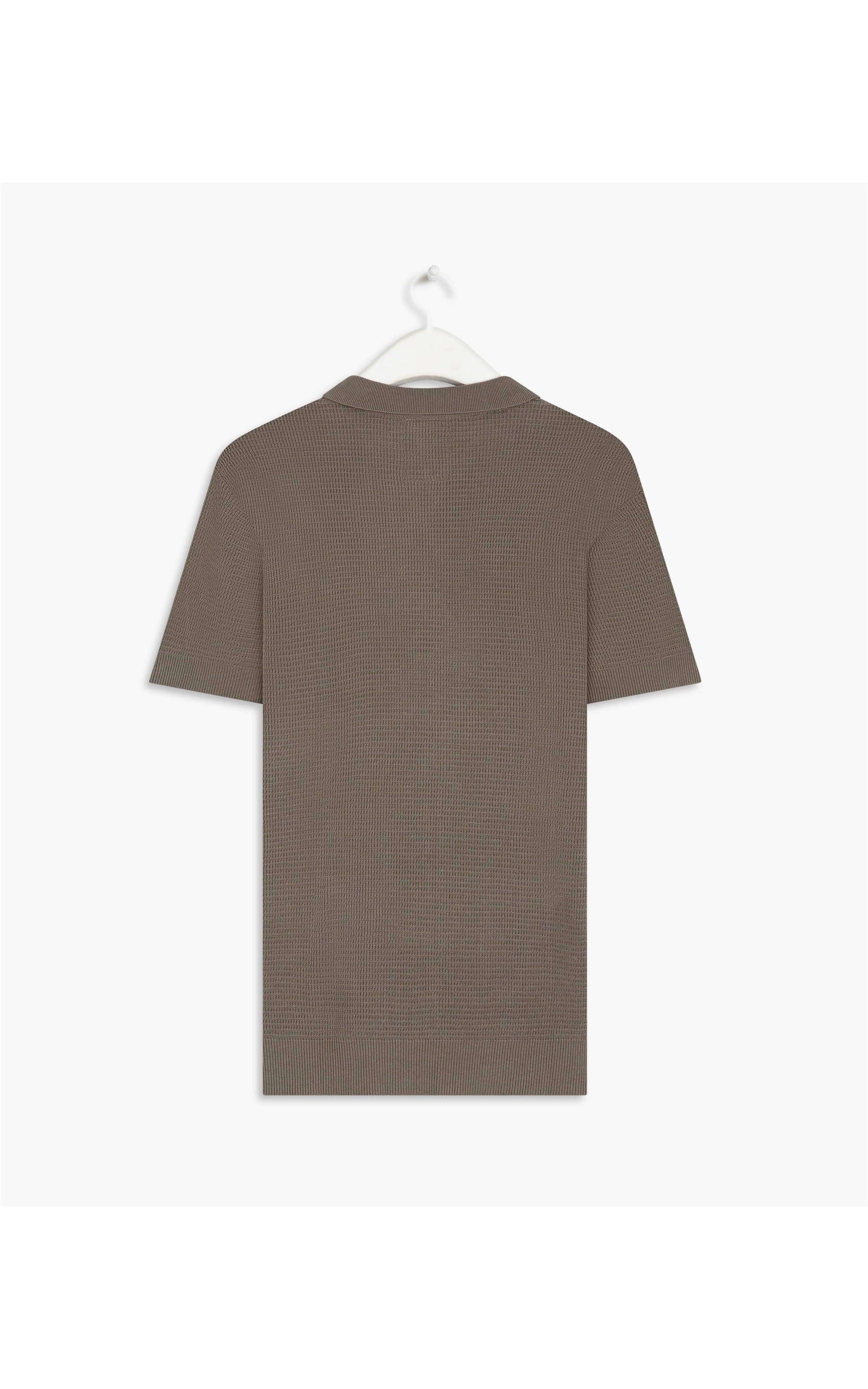 Tricot Polo Nico Waffle Havana