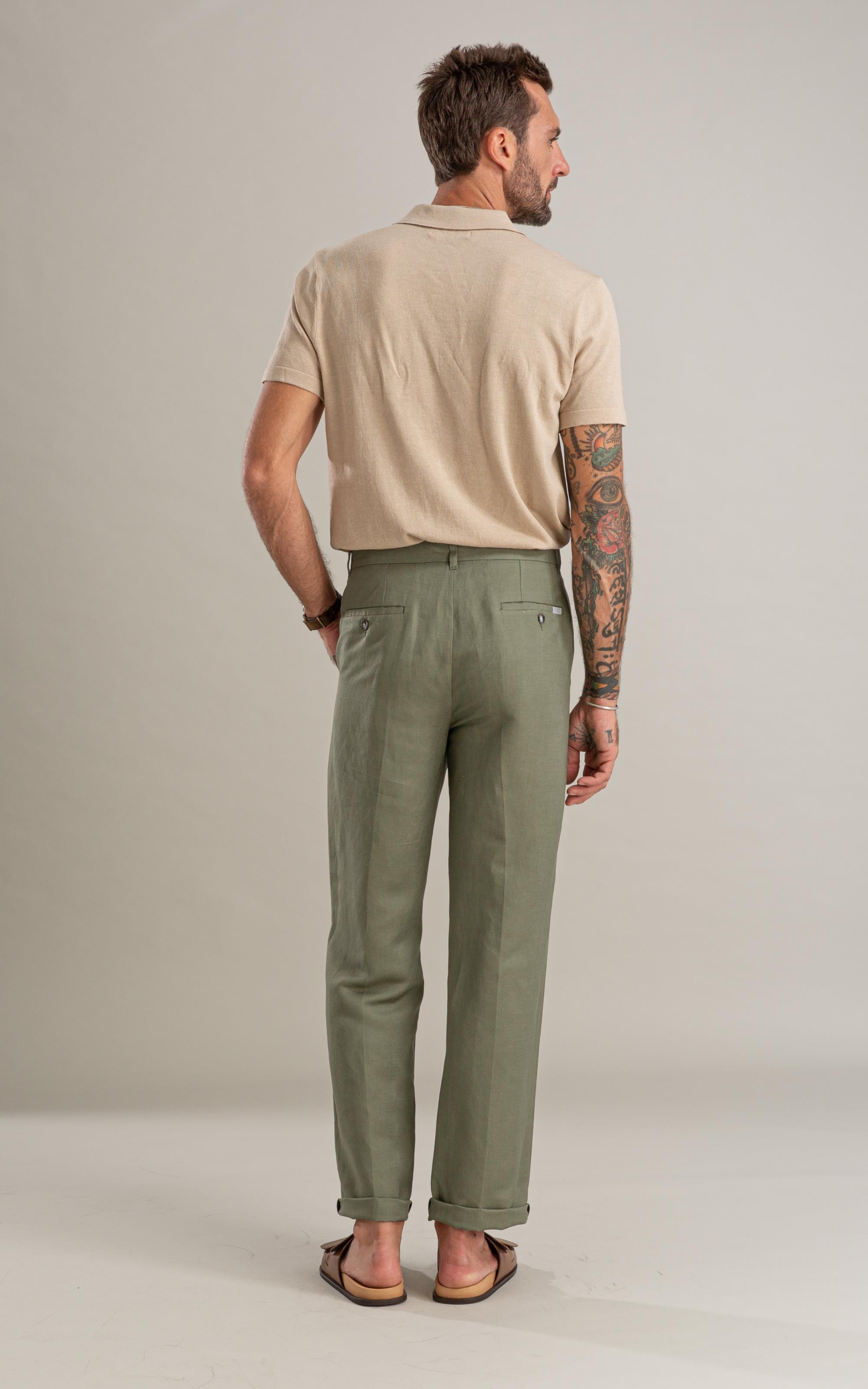 Tricot Polo Rael Linho Natural