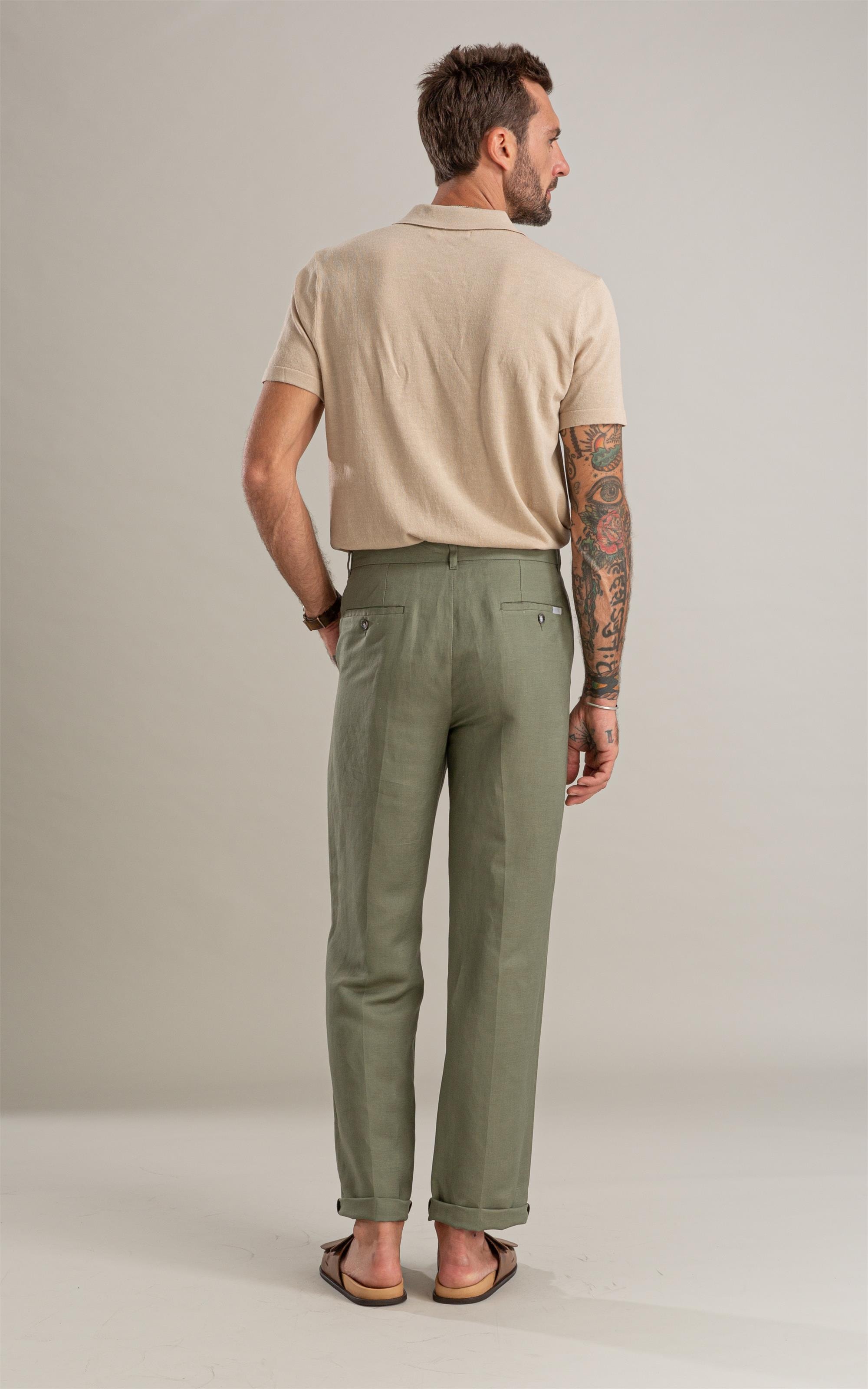 Tricot Polo Rael Linho Natural