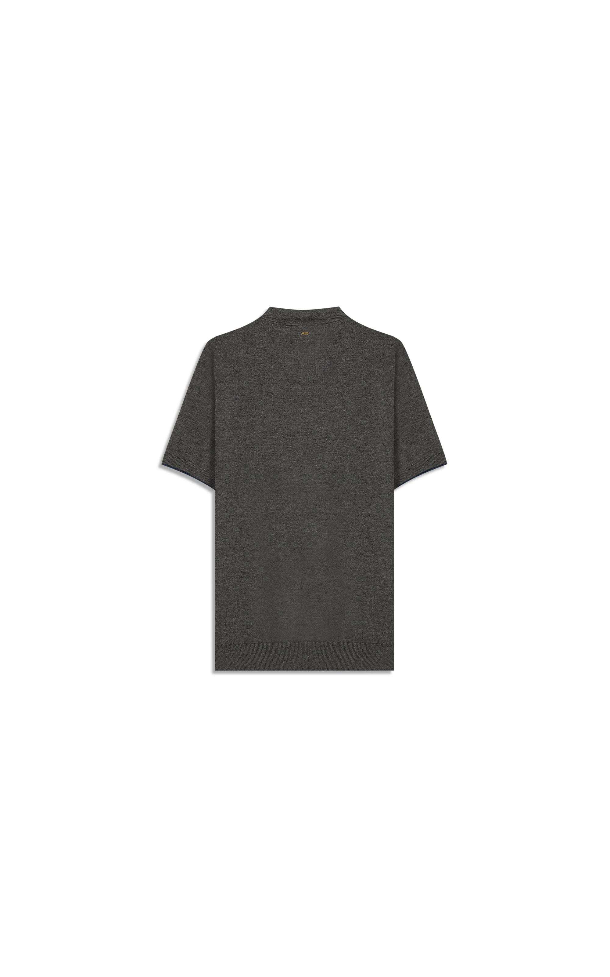 Tricot Polo Reggio Zíper Tech Chumbo Mescla