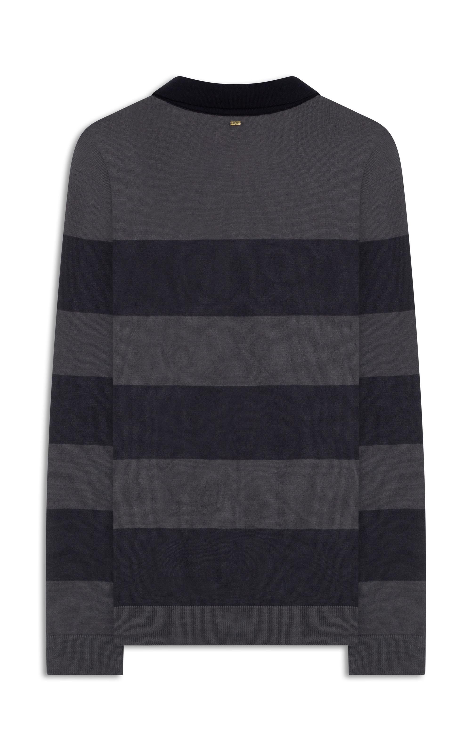 Tricot Polo Rugby Serido Ml Chumbo