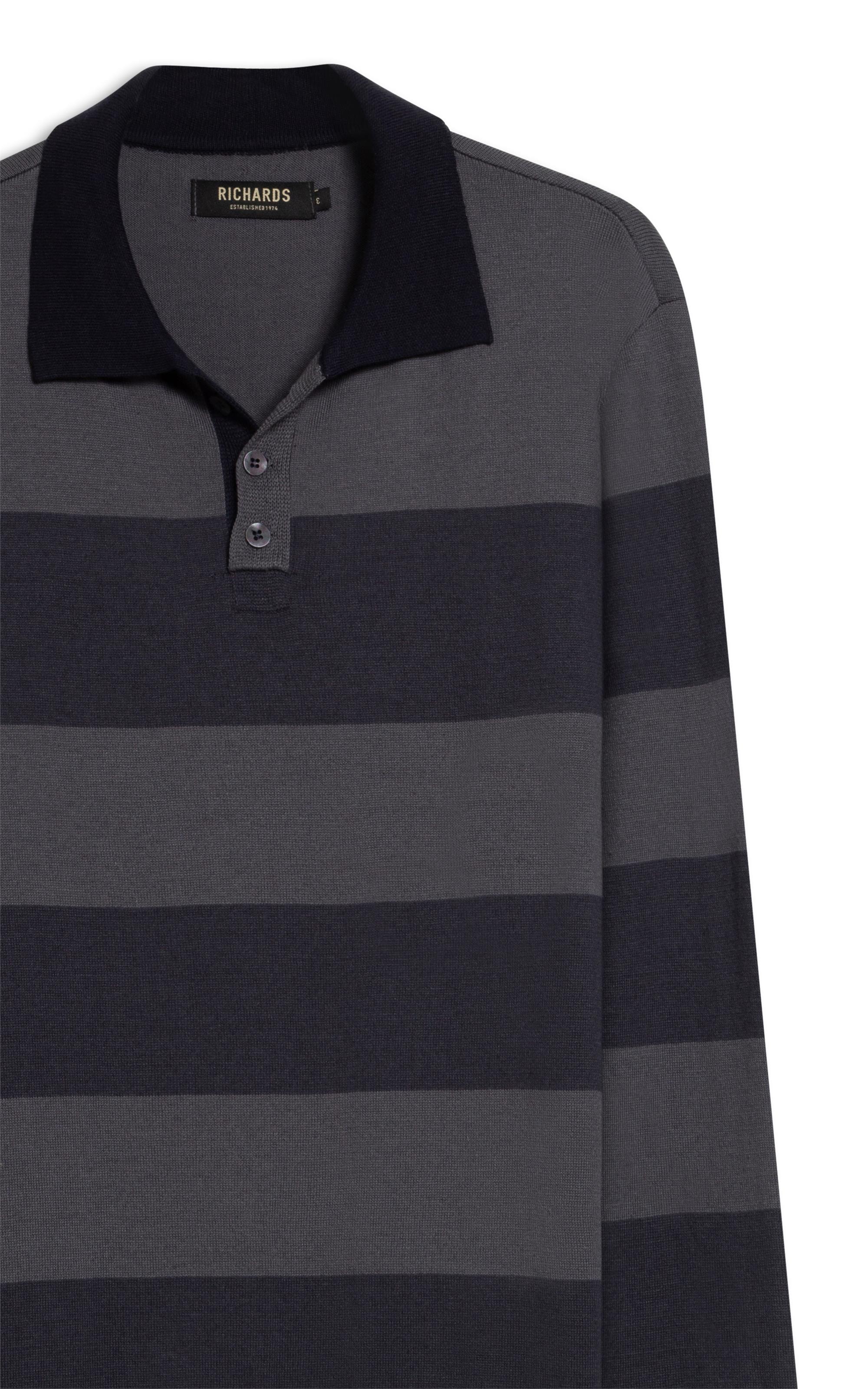 Tricot Polo Rugby Serido Ml Chumbo