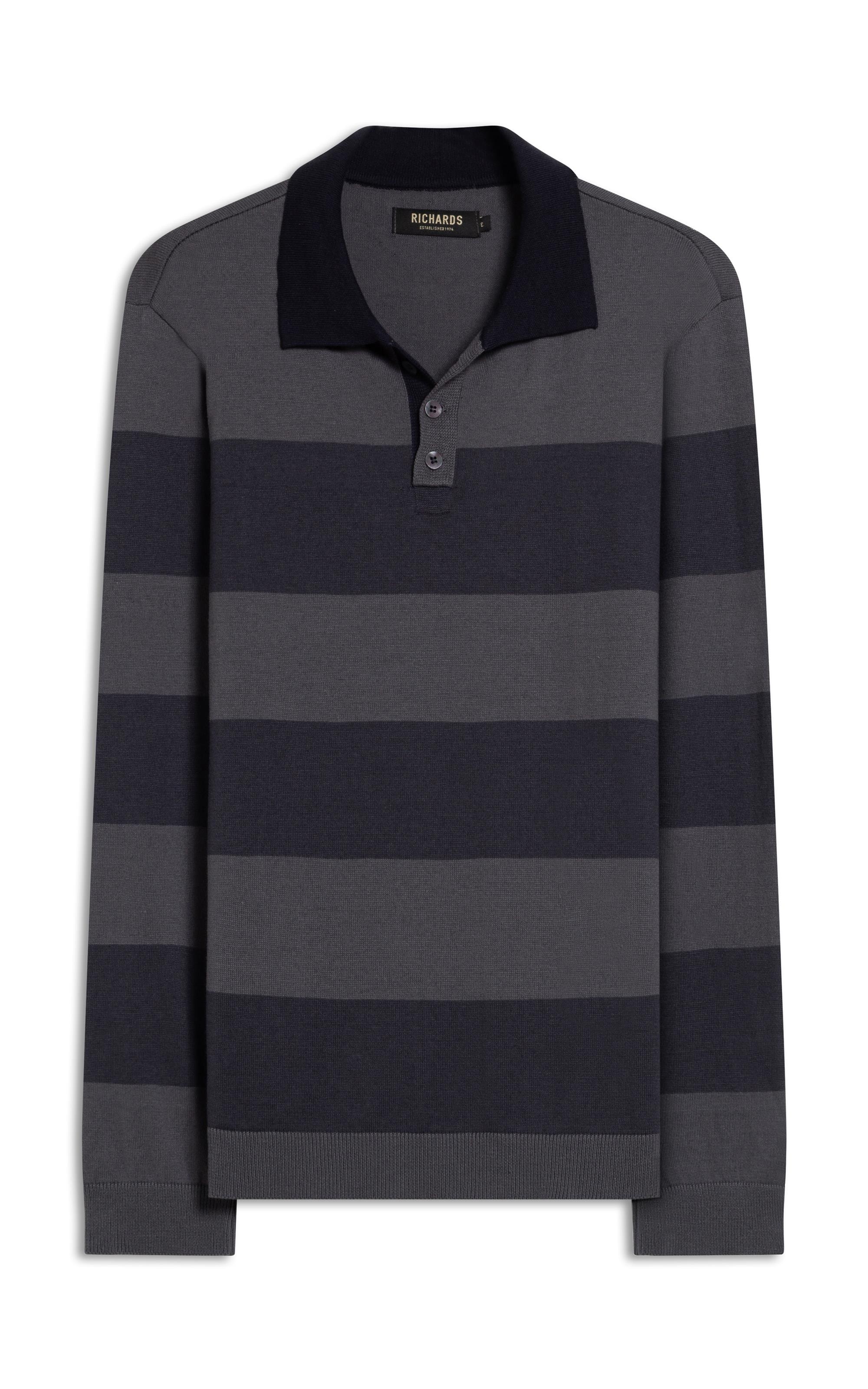 Tricot Polo Rugby Serido Ml Chumbo