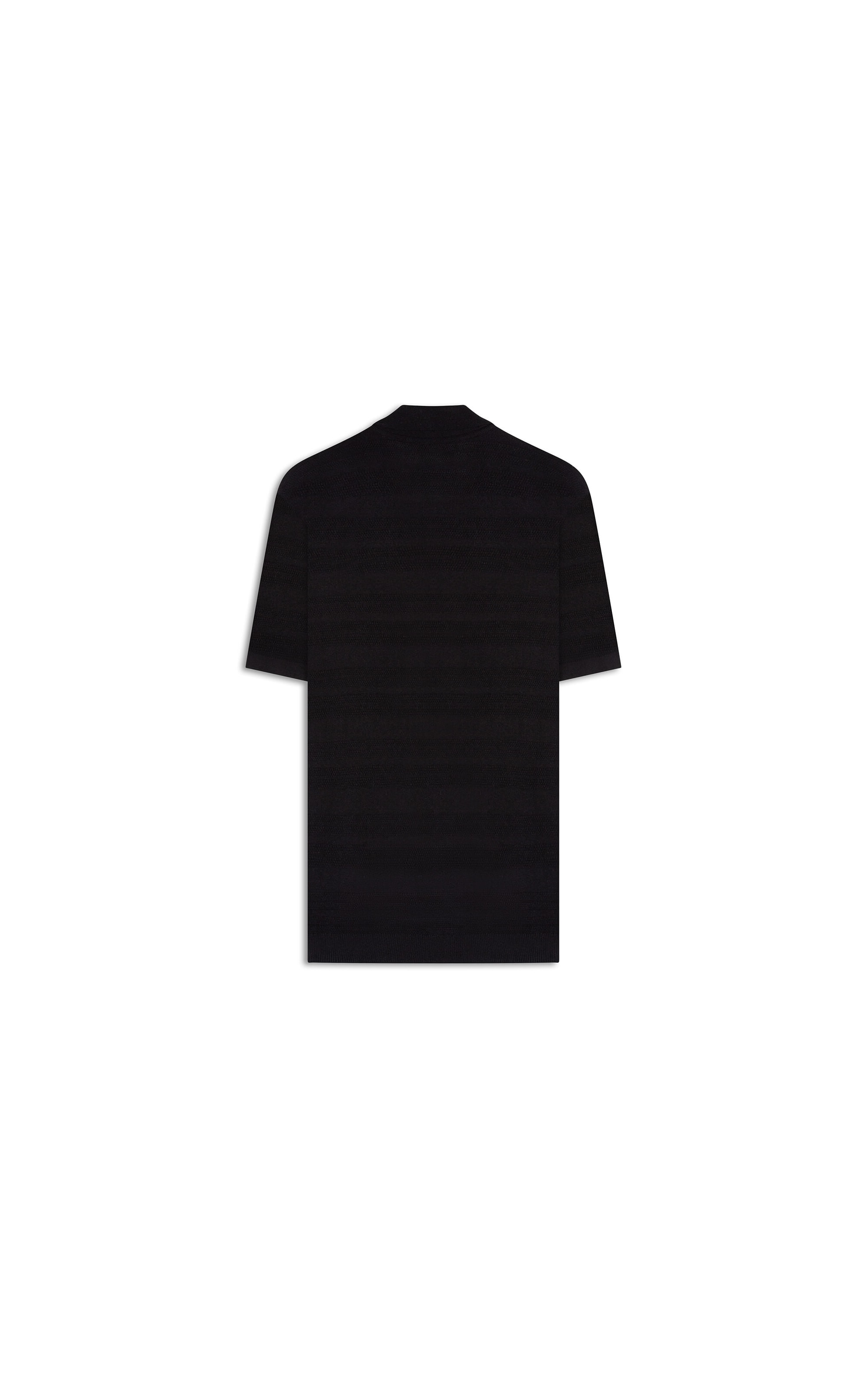 Tricot Polo Textura Listrado Techno Mc Preto