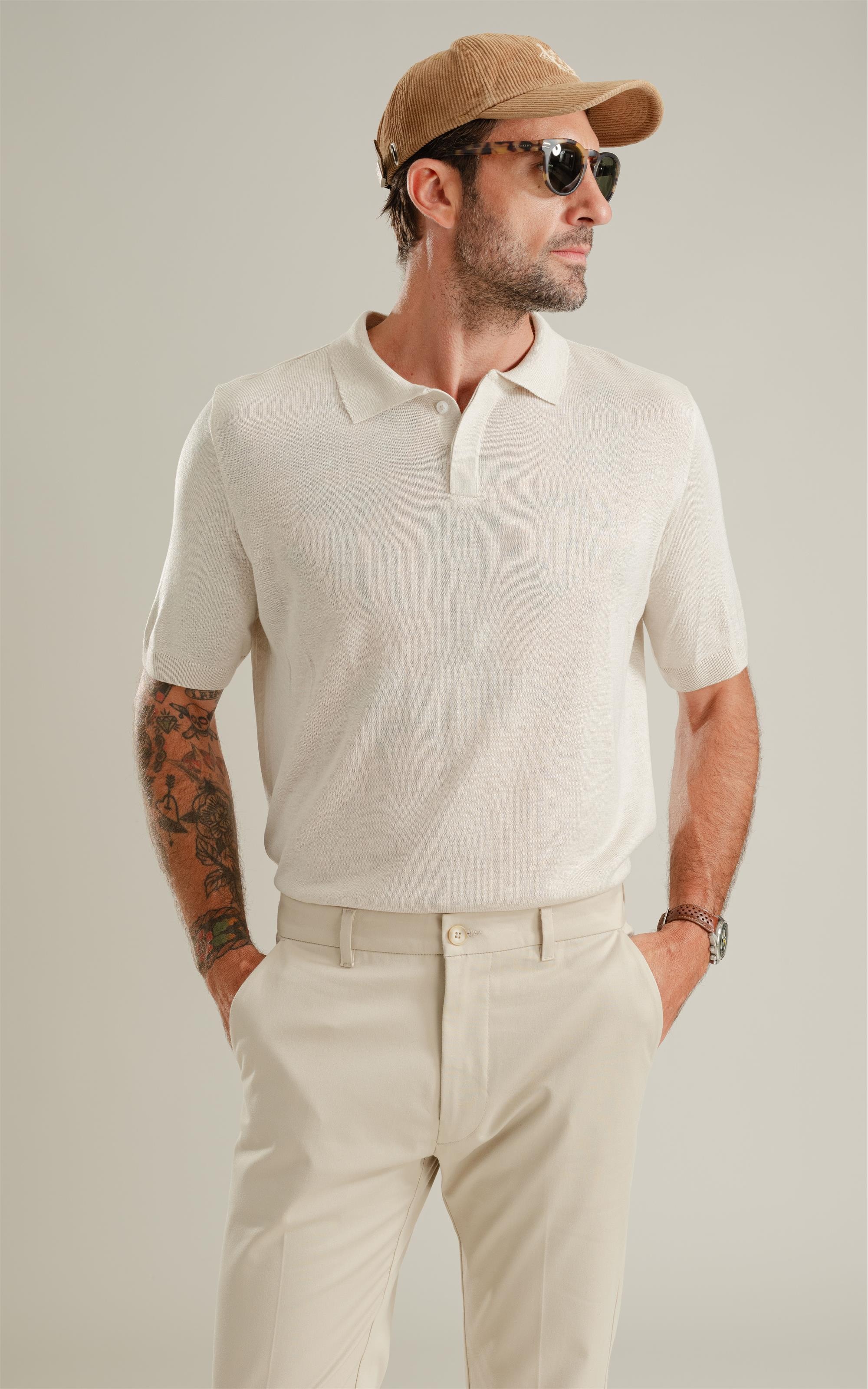 Tricot Polo Yves Natural