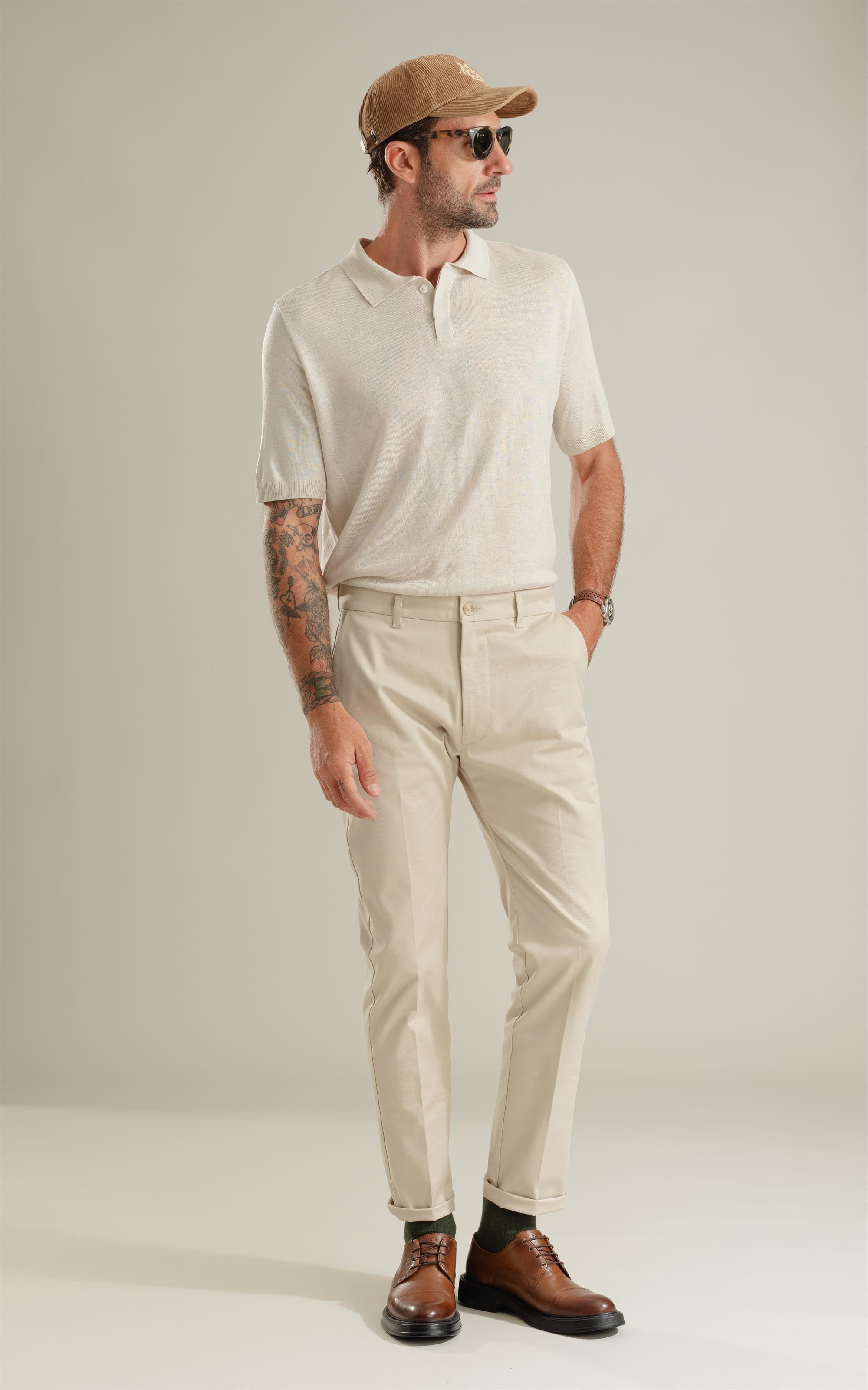 Tricot Polo Yves Natural