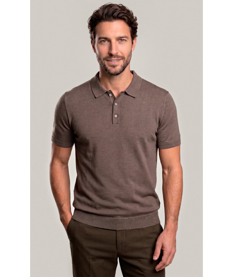 Tricot Polo Zeno Tech Castor