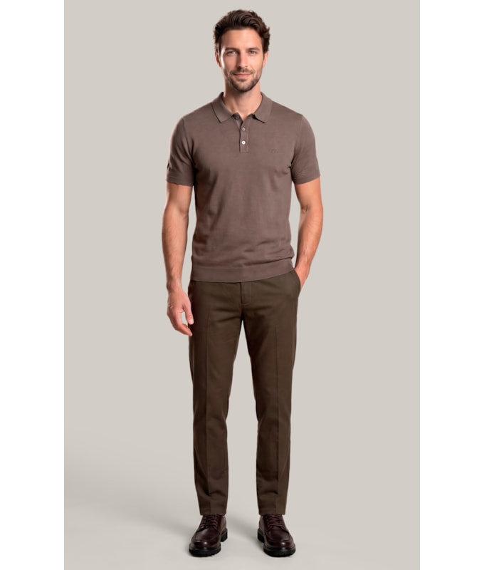 Tricot Polo Zeno Tech Castor