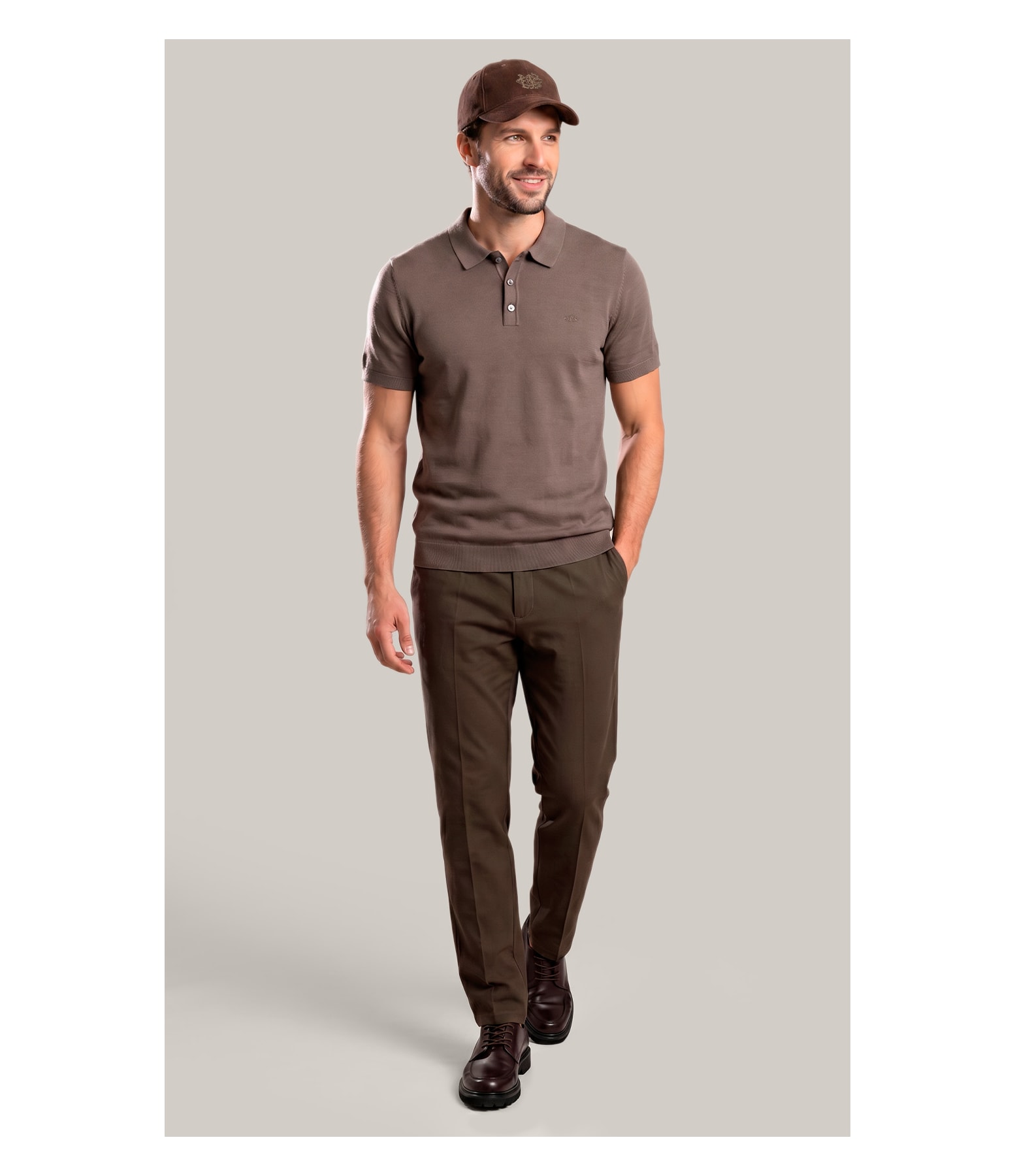 Tricot Polo Zeno Tech Castor