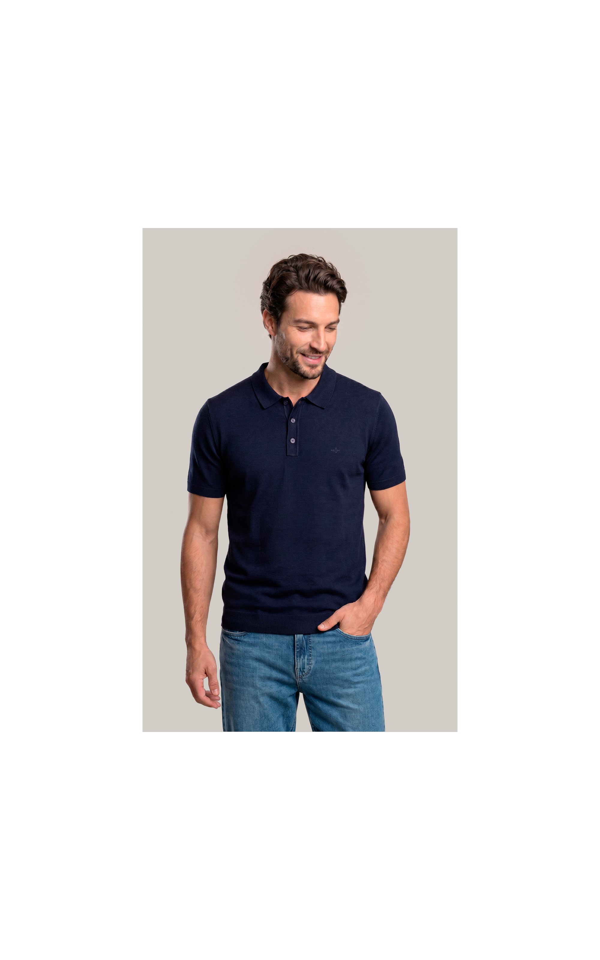 Tricot Polo Zeno Tech Dark Navy
