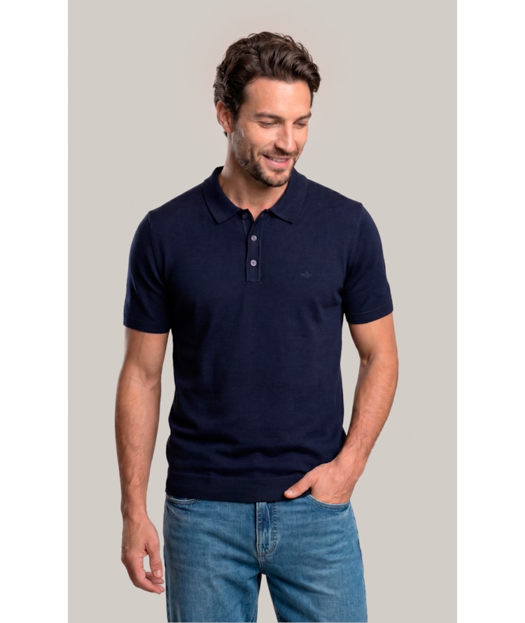 Tricot Polo Zeno Tech Dark Navy