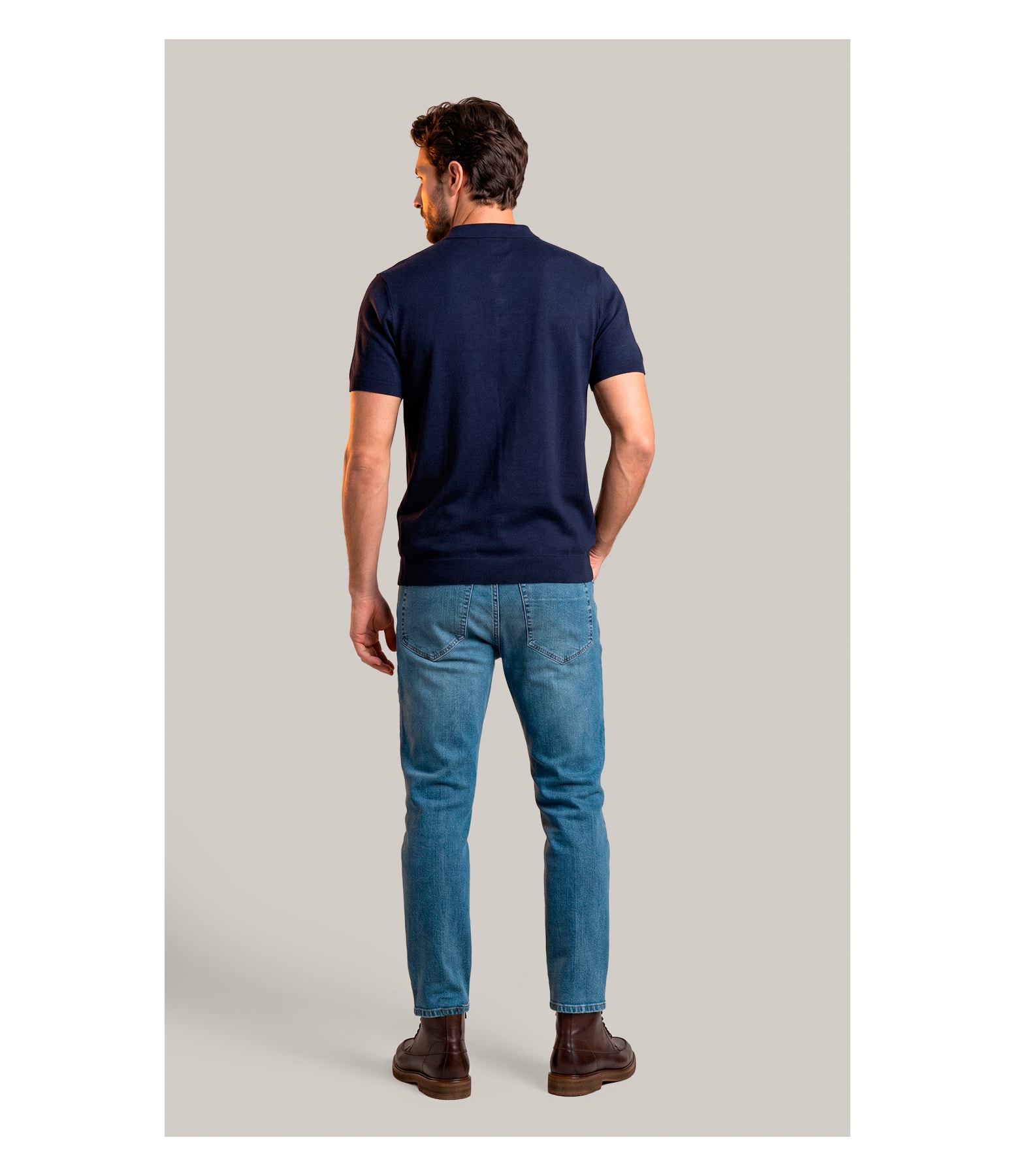 Tricot Polo Zeno Tech Dark Navy