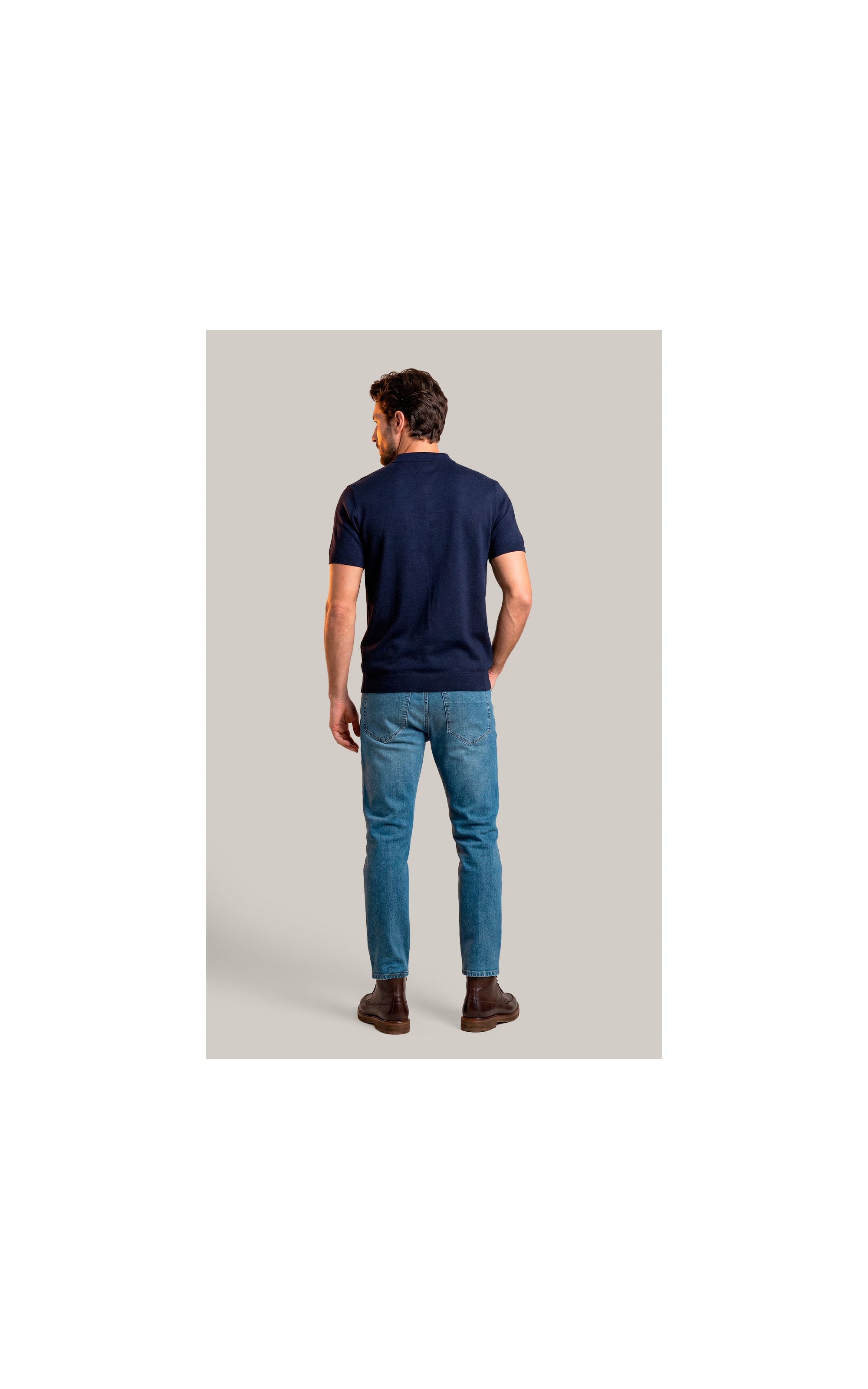 Tricot Polo Zeno Tech Dark Navy