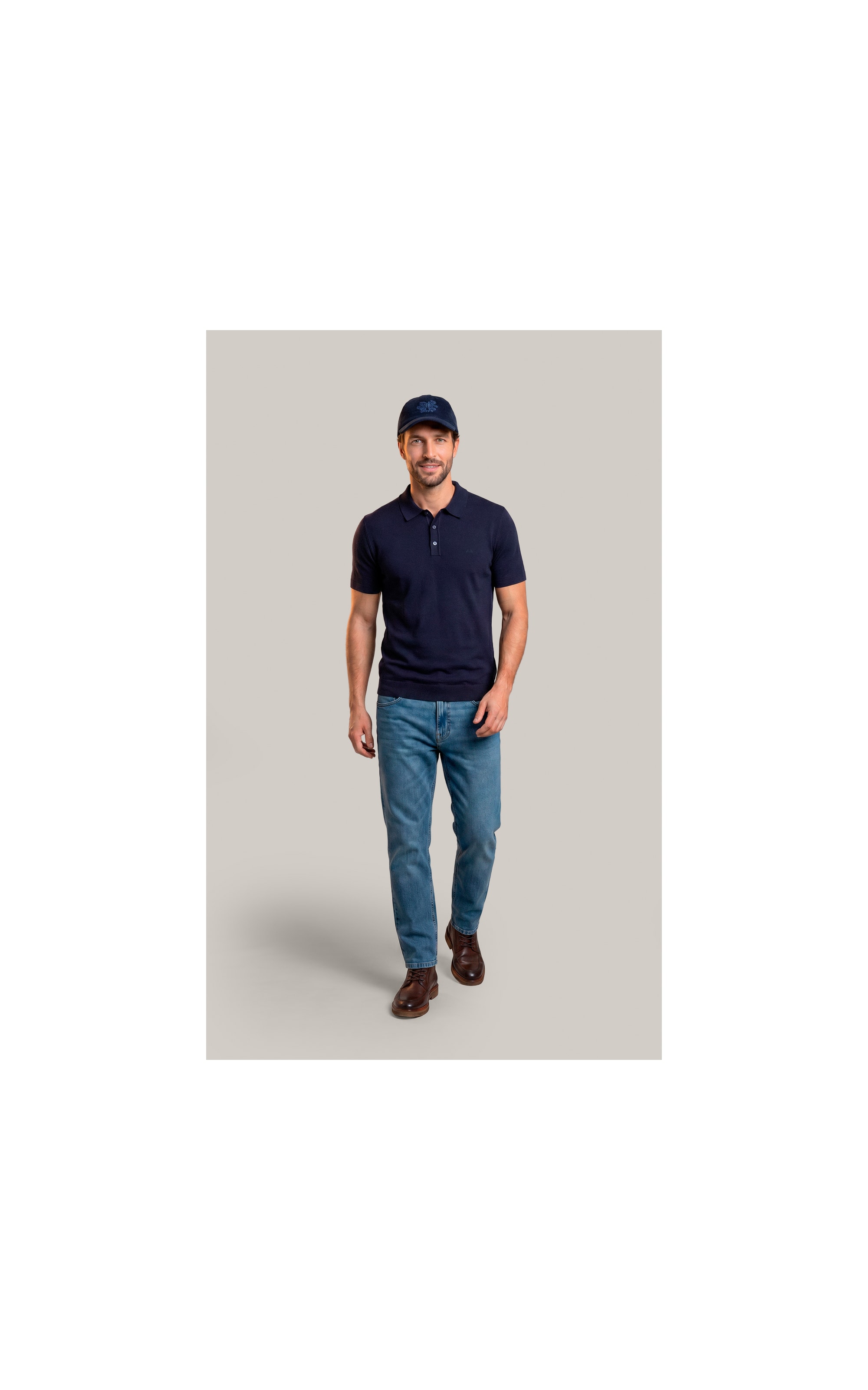 Tricot Polo Zeno Tech Dark Navy