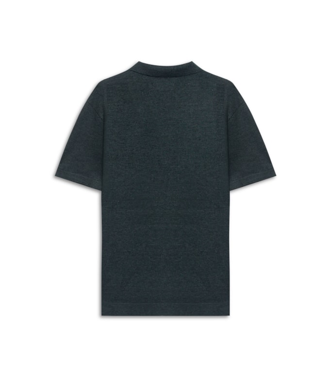 Tricot Polo Ziper Serido Mc Bottle Mescla