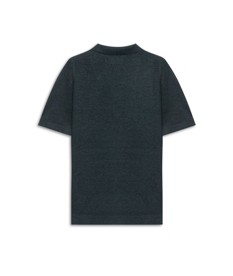 Tricot Polo Ziper Serido Mc Bottle Mescla