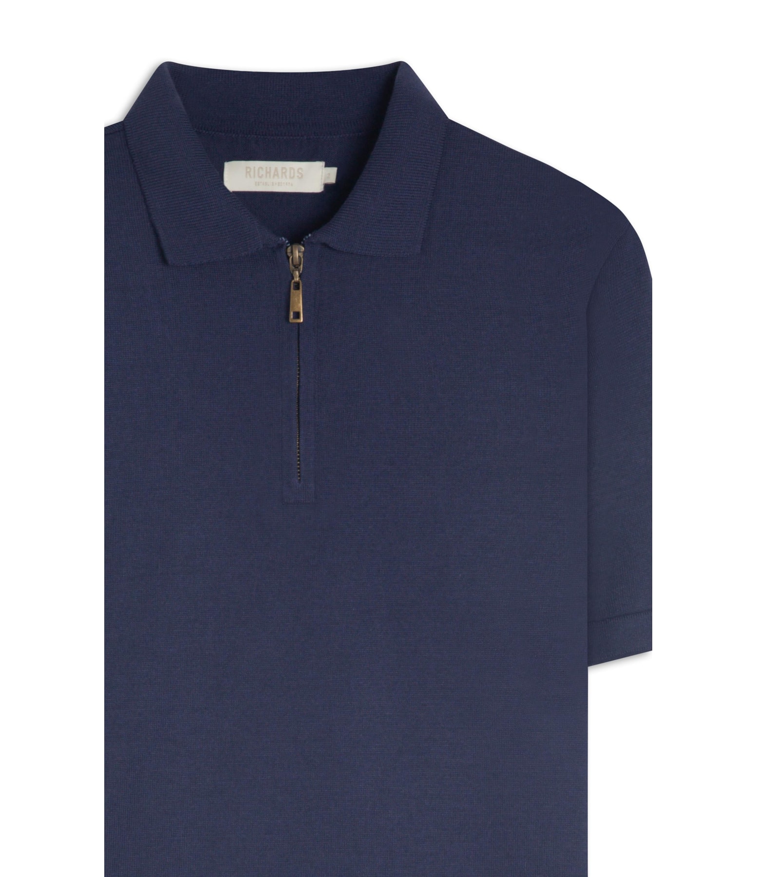 Tricot Polo Ziper Serido Mc Dark Navy