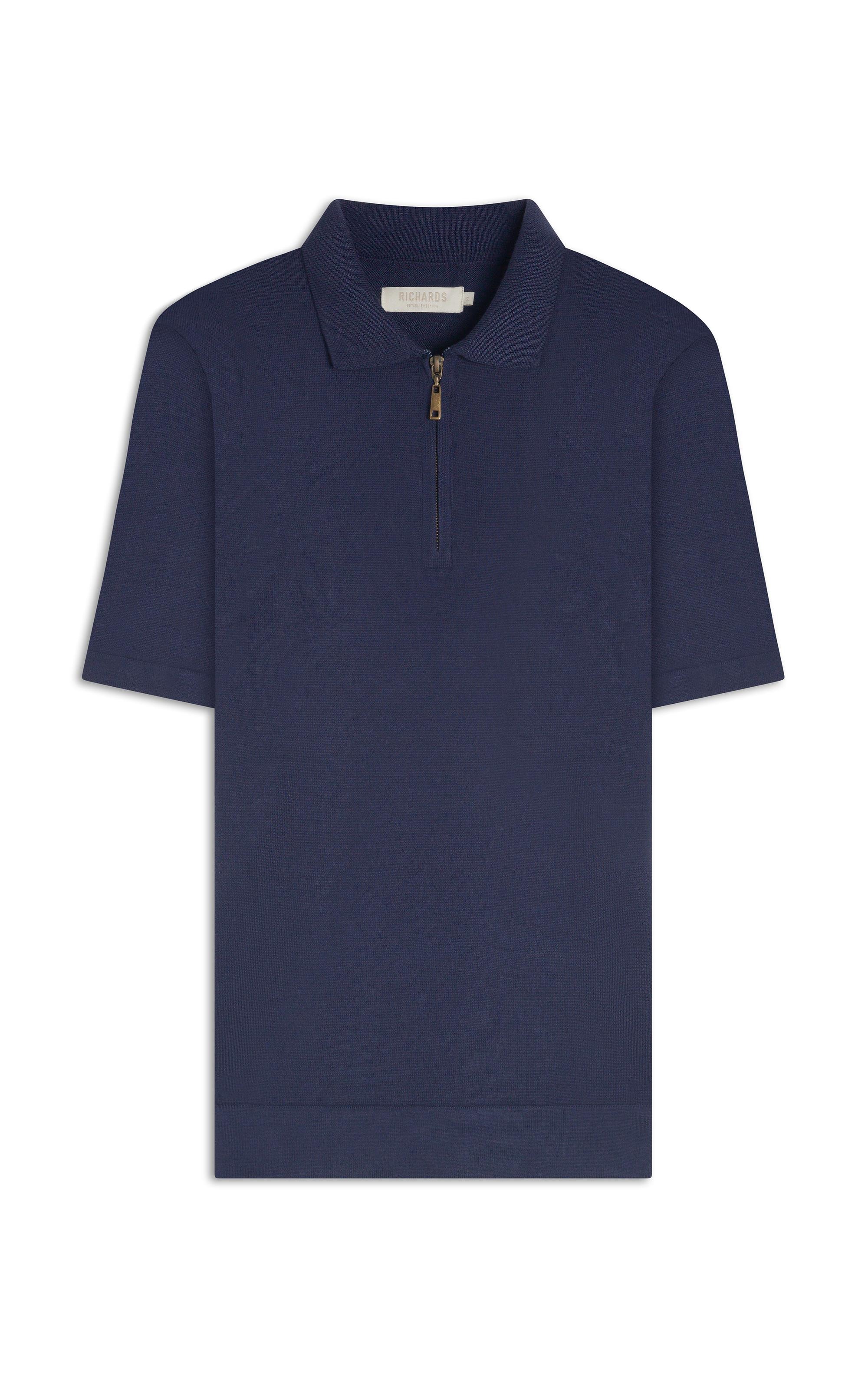 Tricot Polo Ziper Serido Mc Dark Navy