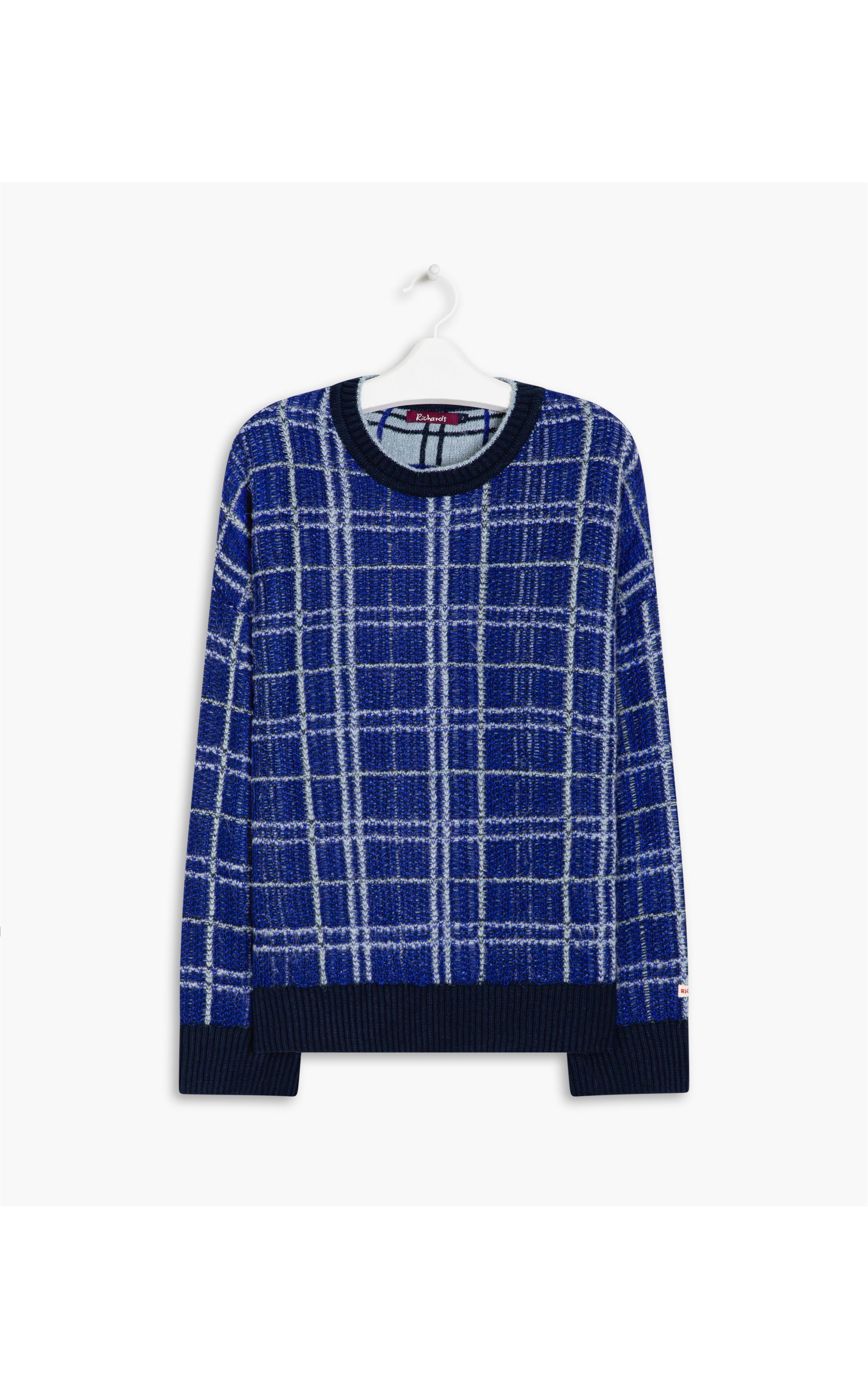 Tricot Puebla Xadrez Marinho