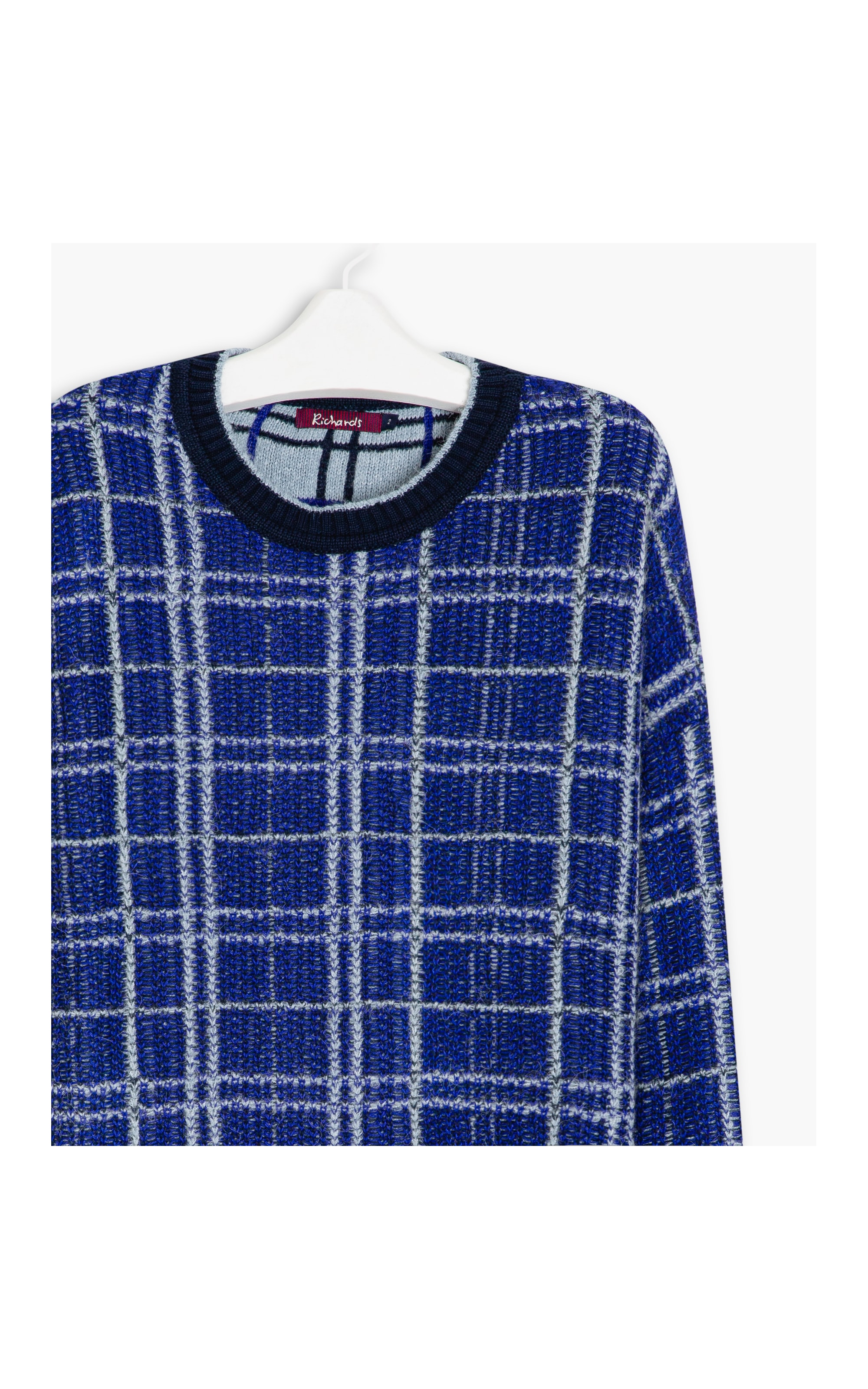 Tricot Puebla Xadrez Marinho