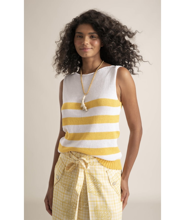 Tricot Regata Cora Branco