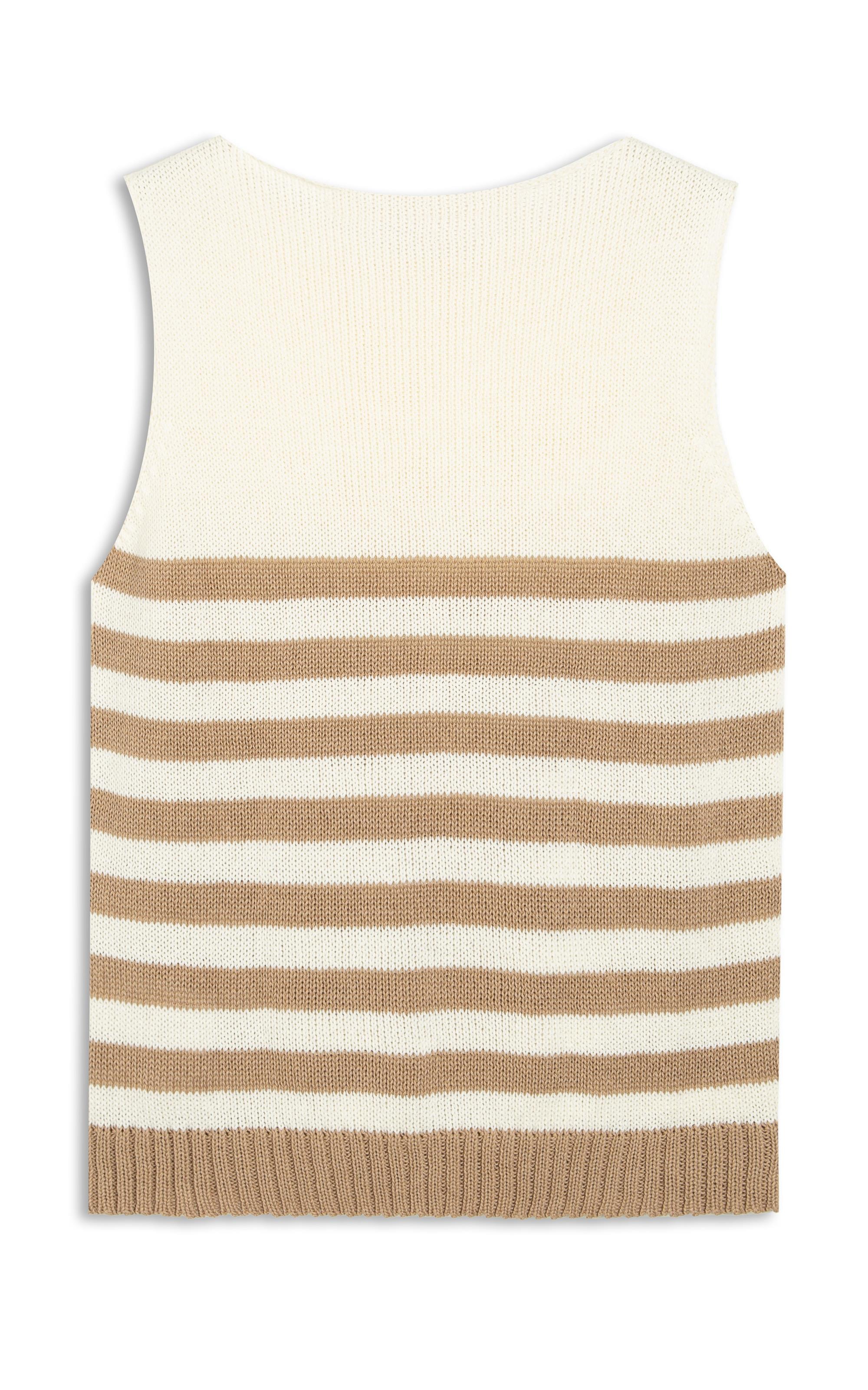 Tricot Regata Cora Listrado Caqui