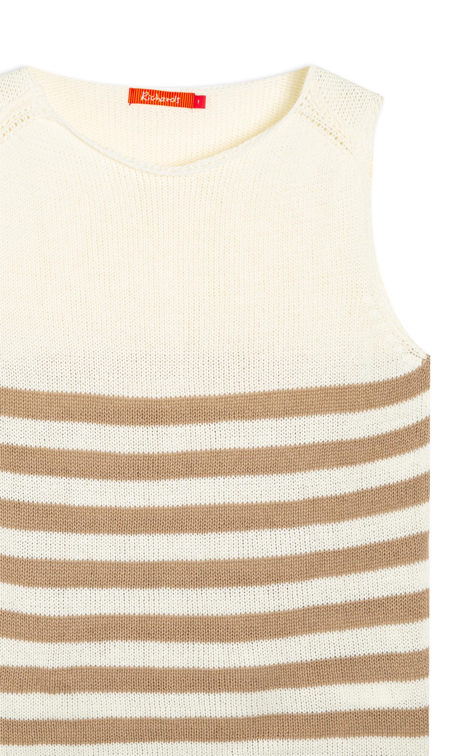 Tricot Regata Cora Listrado Caqui