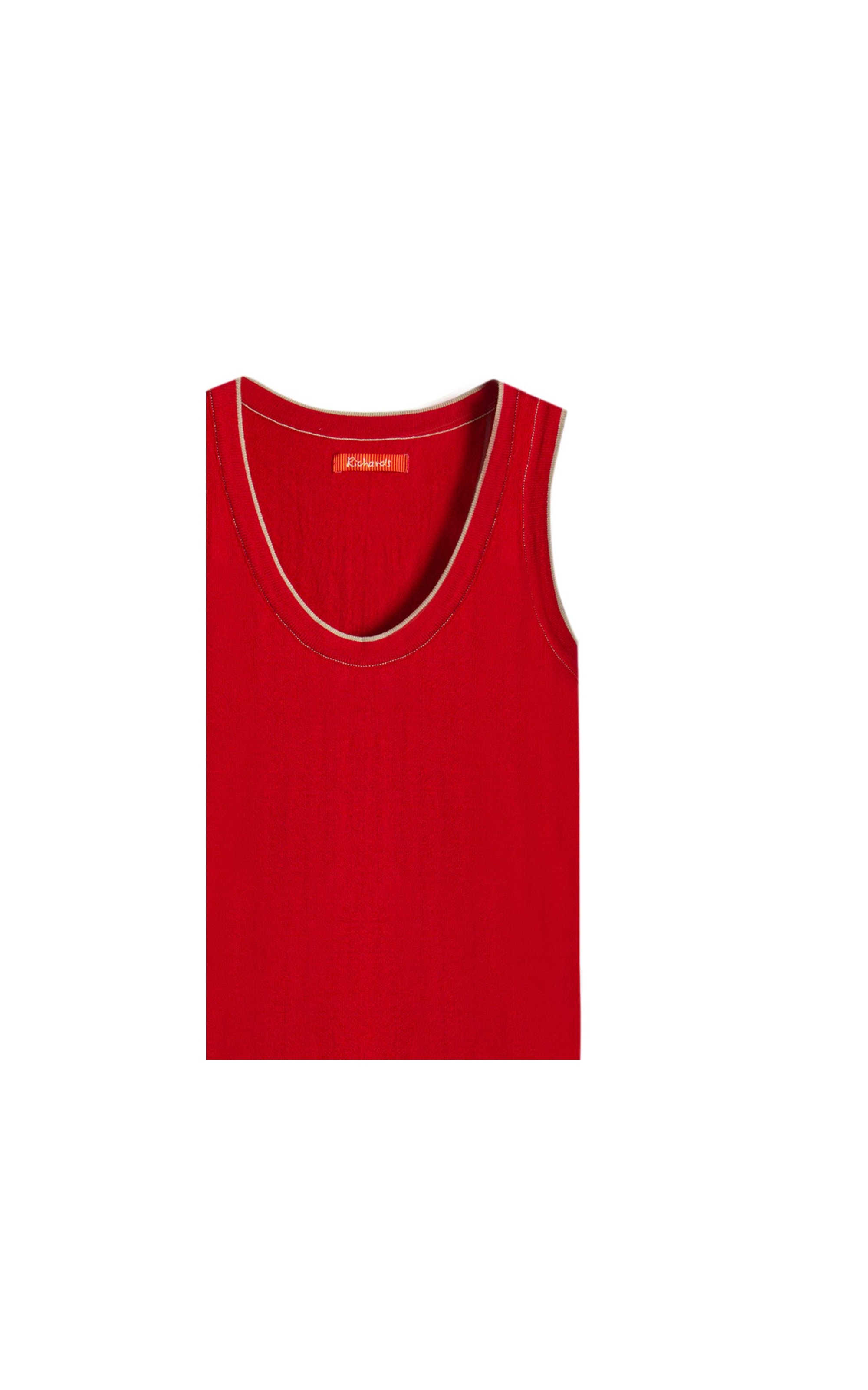 Tricot Regata Jade Bicolor Vermelho