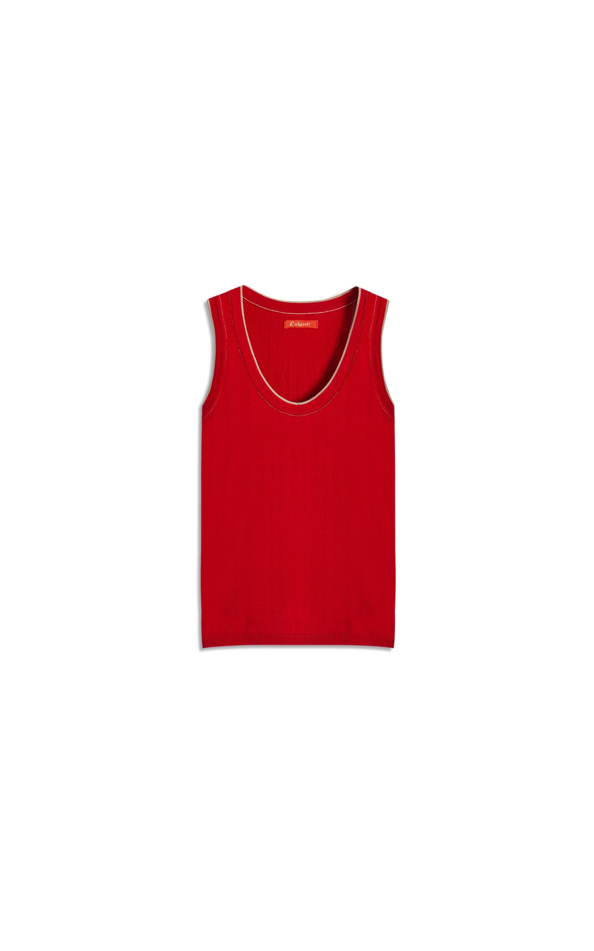 Tricot Regata Jade Bicolor Vermelho