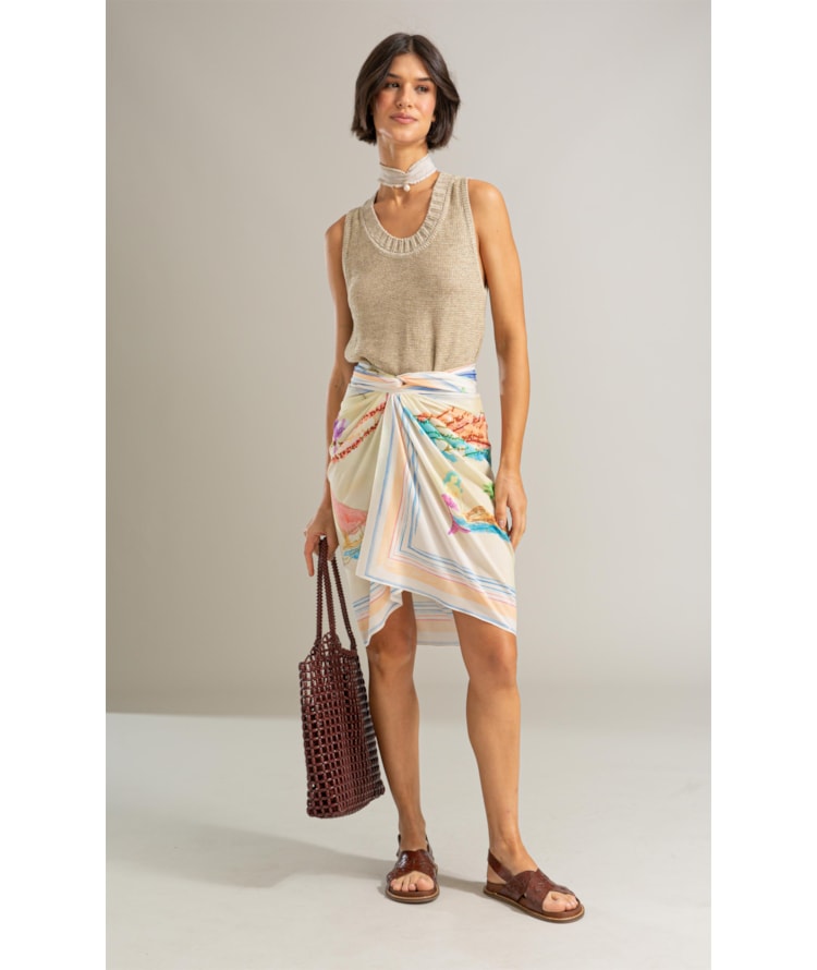 Tricot Regata Lira Shine Natural