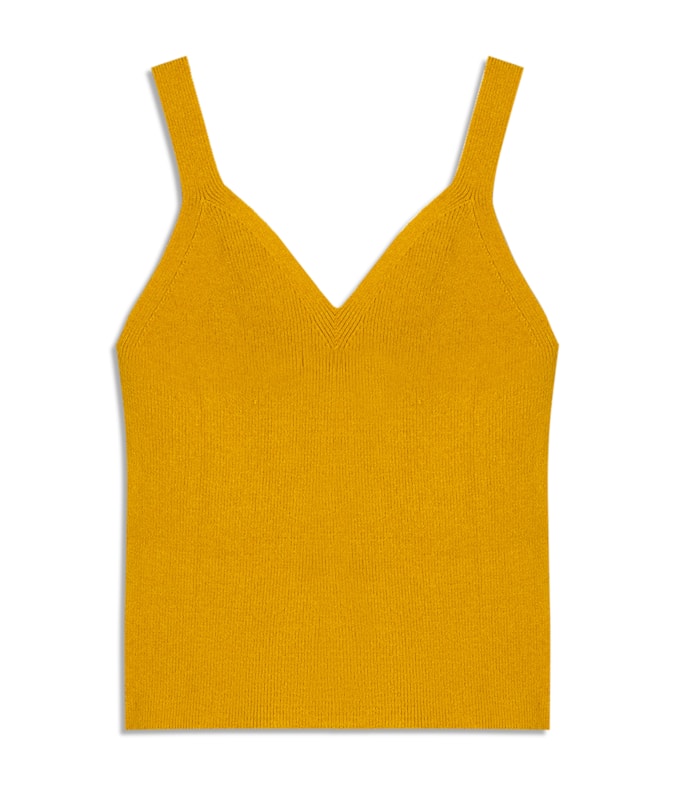 Tricot Regata Lumi Liso Amarelo