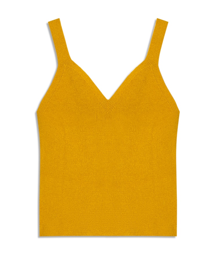 Tricot Regata Lumi Liso Amarelo