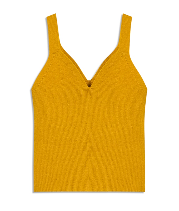 Tricot Regata Lumi Liso Amarelo