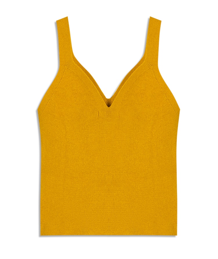 Tricot Regata Lumi Liso Amarelo