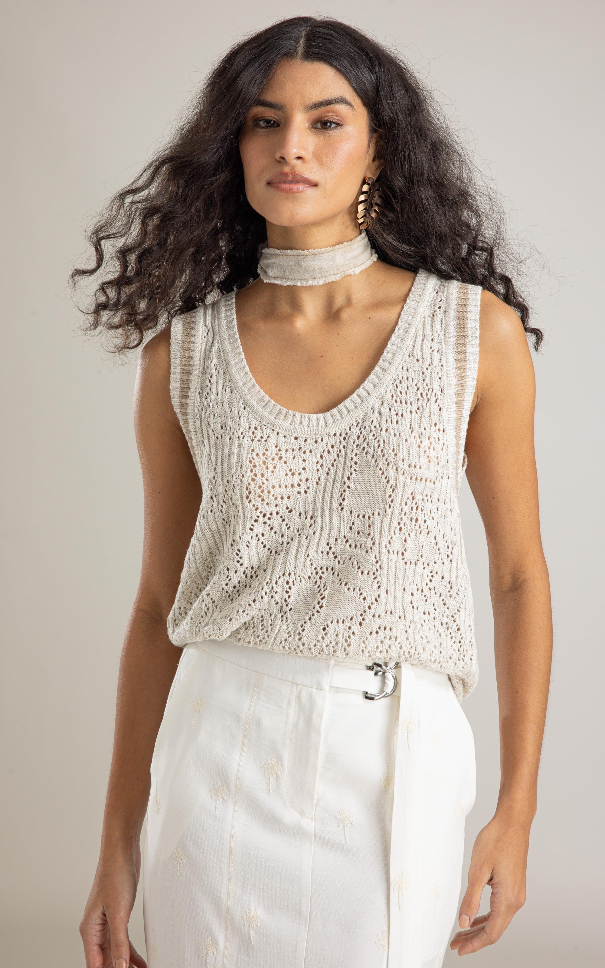 Tricot Regata Nara Stitch Jacquard Caqui