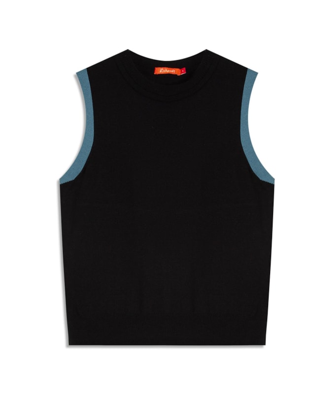 Tricot Regata Soly Decote Reto Dark Navy