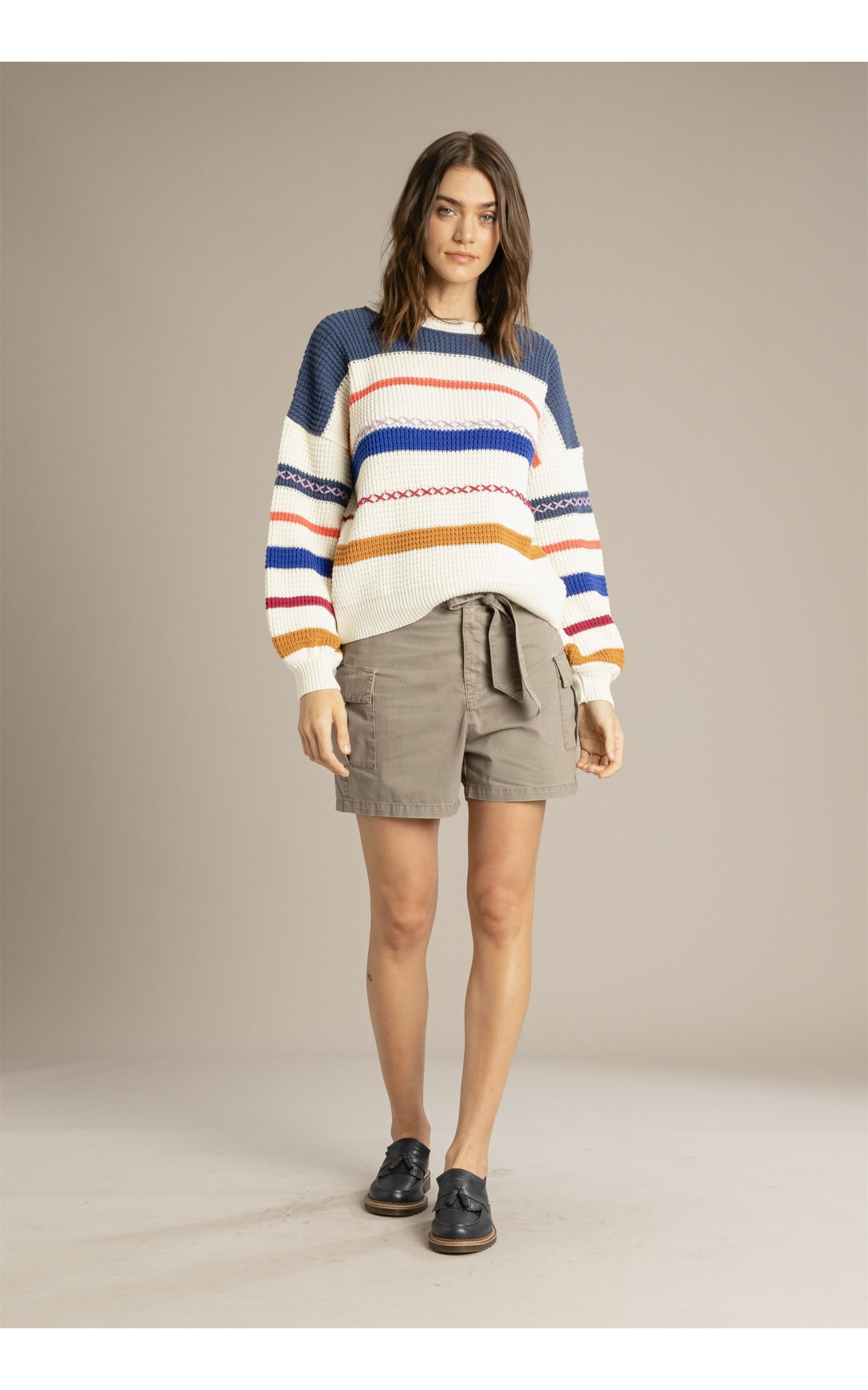 Tricot Reyli Listrado Azul Bic
