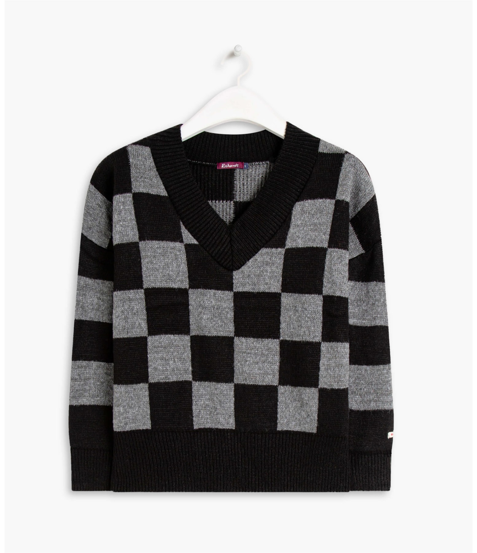 Tricot Sayuri Xadrez Preto