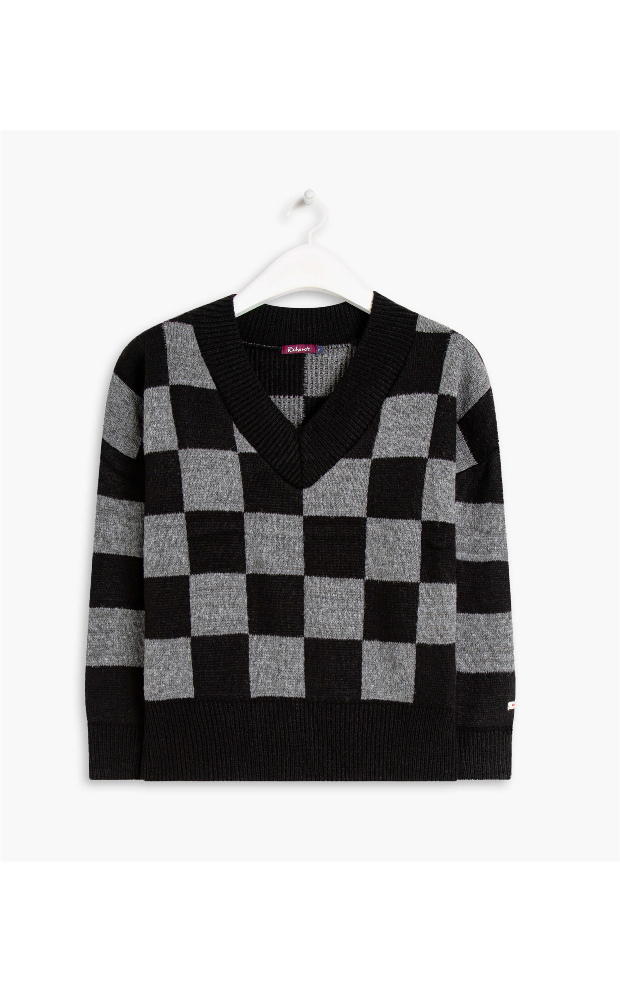 Tricot Sayuri Xadrez Preto