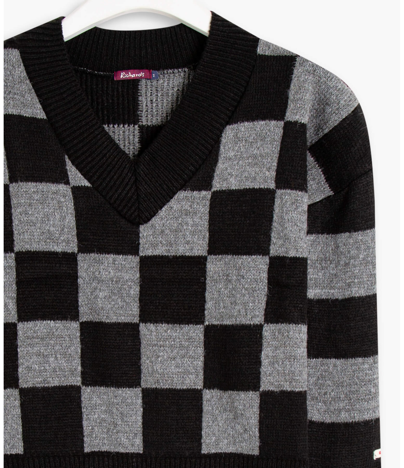 Tricot Sayuri Xadrez Preto