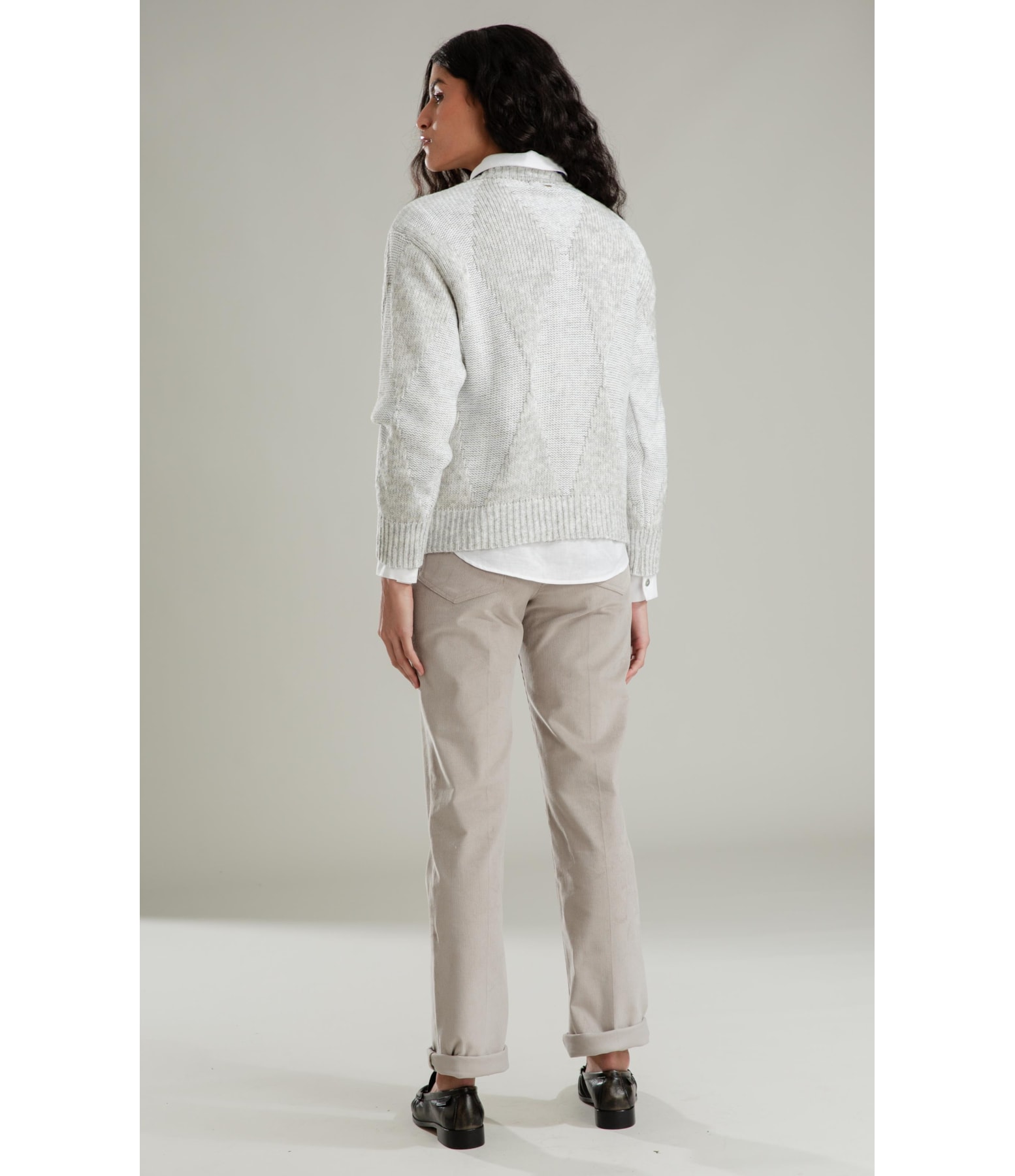 Tricot Sophie Gola Careca Ml Cinza Claro